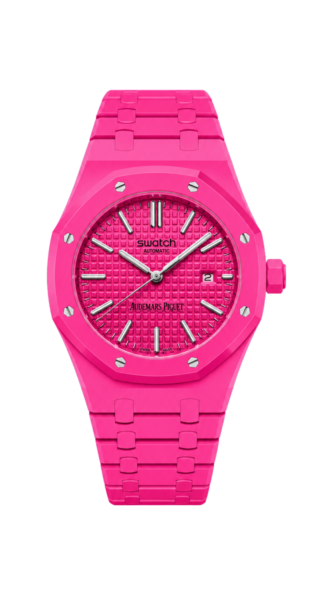 AP x Swatch Royal Oak Hot Pink 42mm