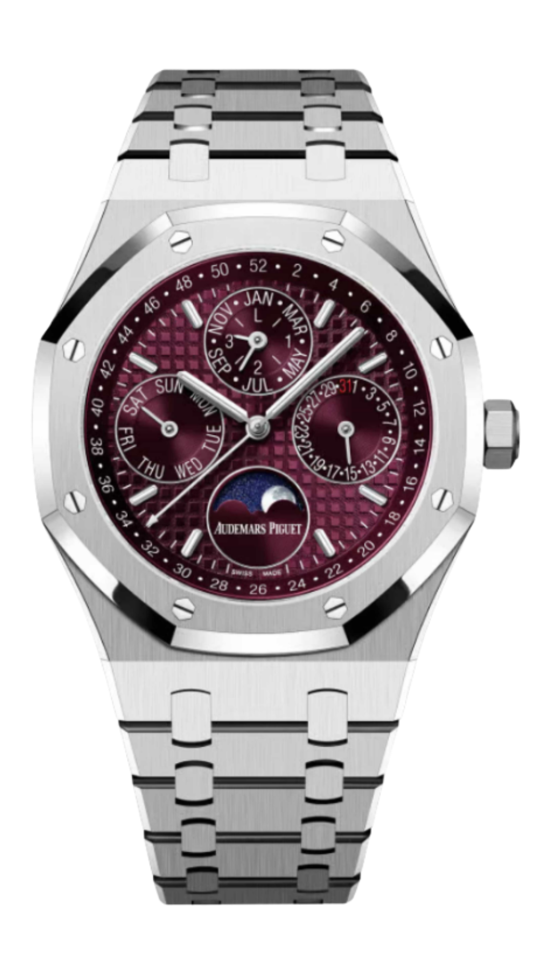 Audemars Piguet Royal Oak Perpetual Calendar 26574BC White Gold Burgundy Dial 41mm Special Edition