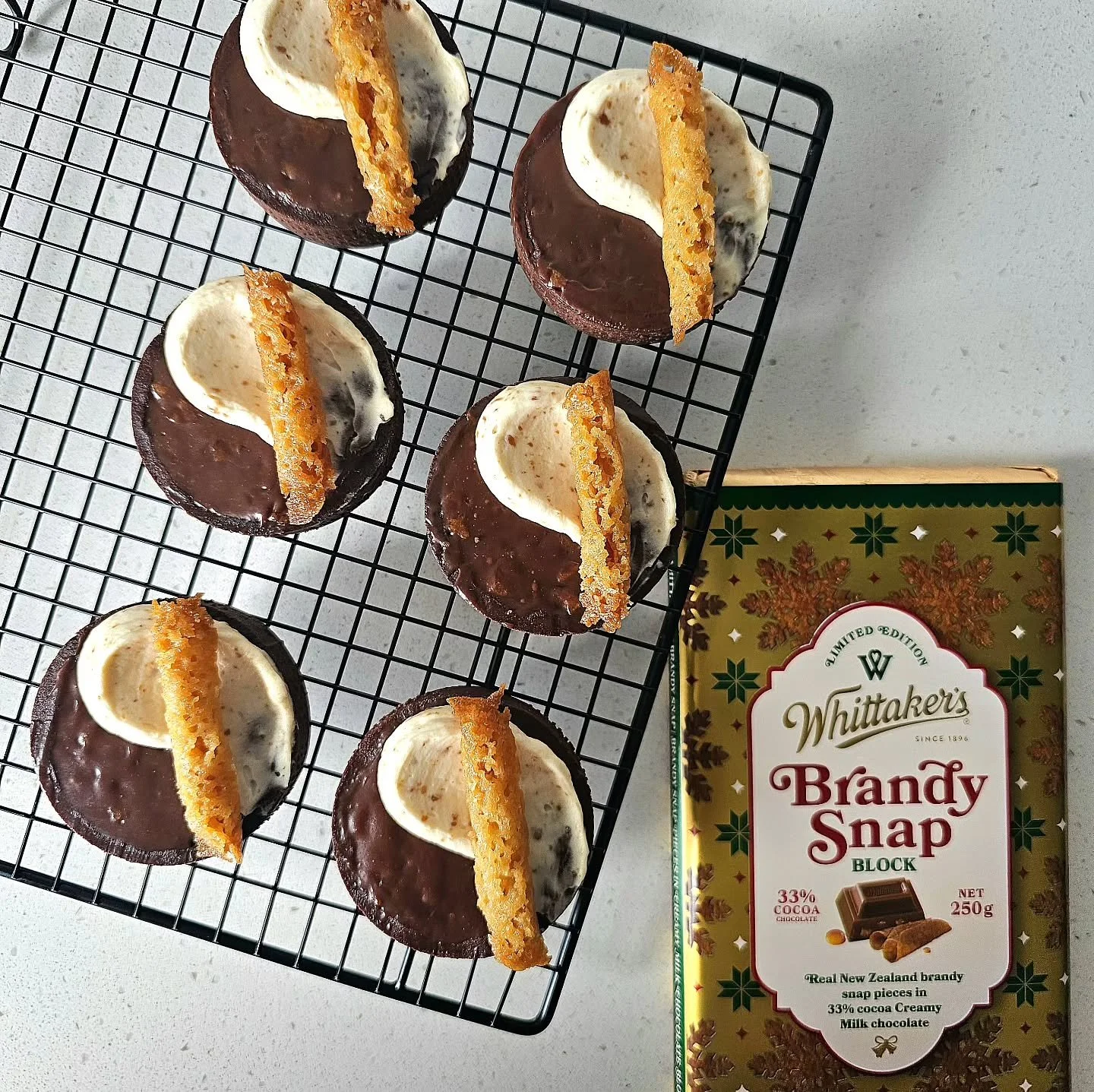 Trying a little something with the new @whittakersnz Brandy Snap flavor ✨

Chocolate mini tarts with chocolate ganache made from Whittaker's chocolate, a brandy snap ginger whipped cream, and mini brandy snap for garnish 🧡✨🍫

 #chocolate #minitarts