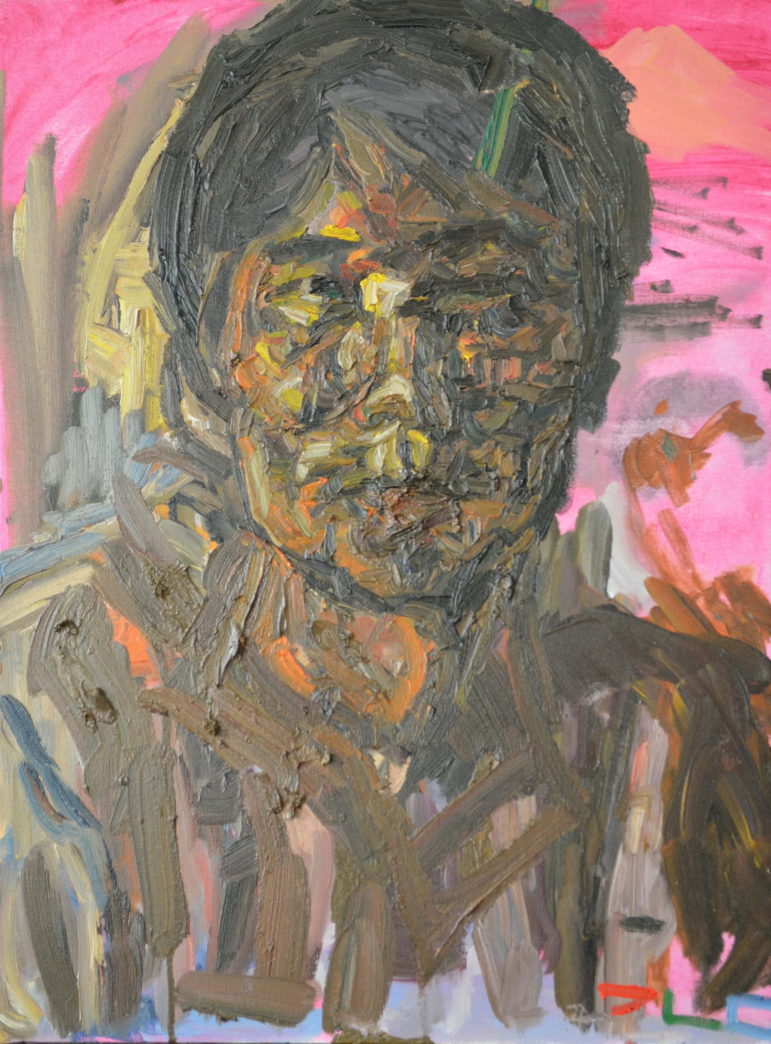 "Me II" (2011). Medium: Oil (paint) on canvas. Dimensions: 18 x 24 inches.