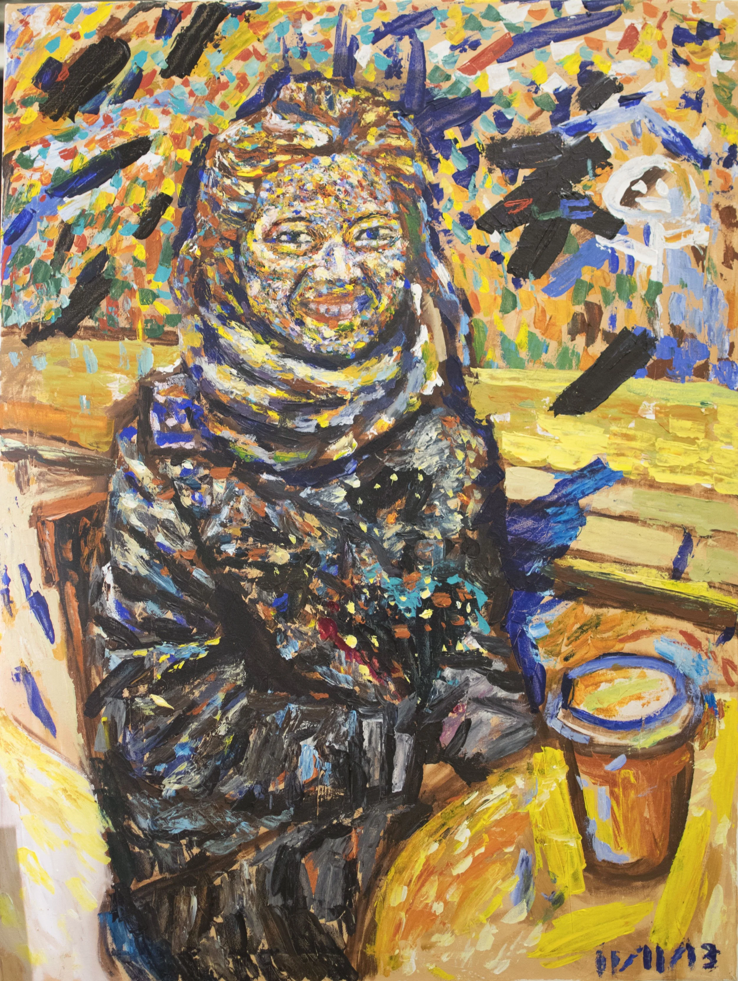 "Miss RISD" (2013). Medium: Acrylic (paint) on canvas. Dimensions: 40 x 30 inches.