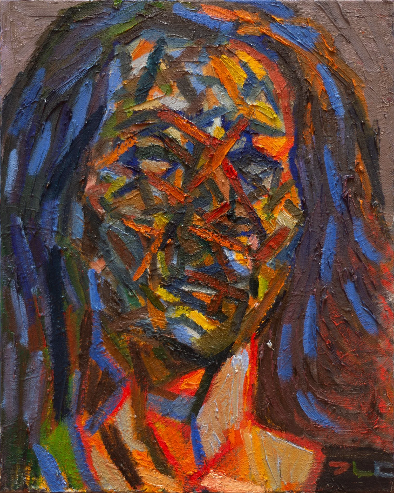 "Dragon Lady" (circa 2016). Medium: Oil (paint) on canvas. Dimensions: 20 x 16 inches.