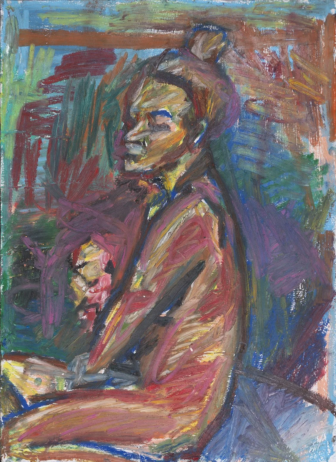 "Romance Literature" (circa 2018). Medium: Pastel on paper. Dimensions: 24 x 18 inches.