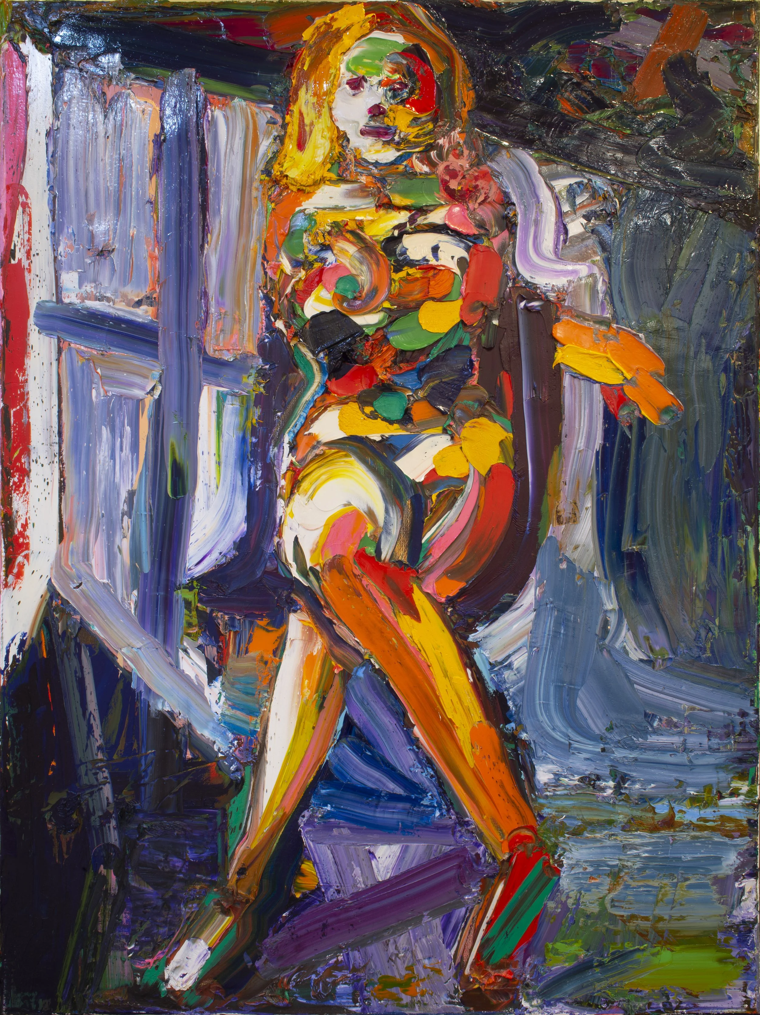 "Anna I" (2018). Medium: Oil (paint) on canvas. Dimensions: 48 x 36 inches.
