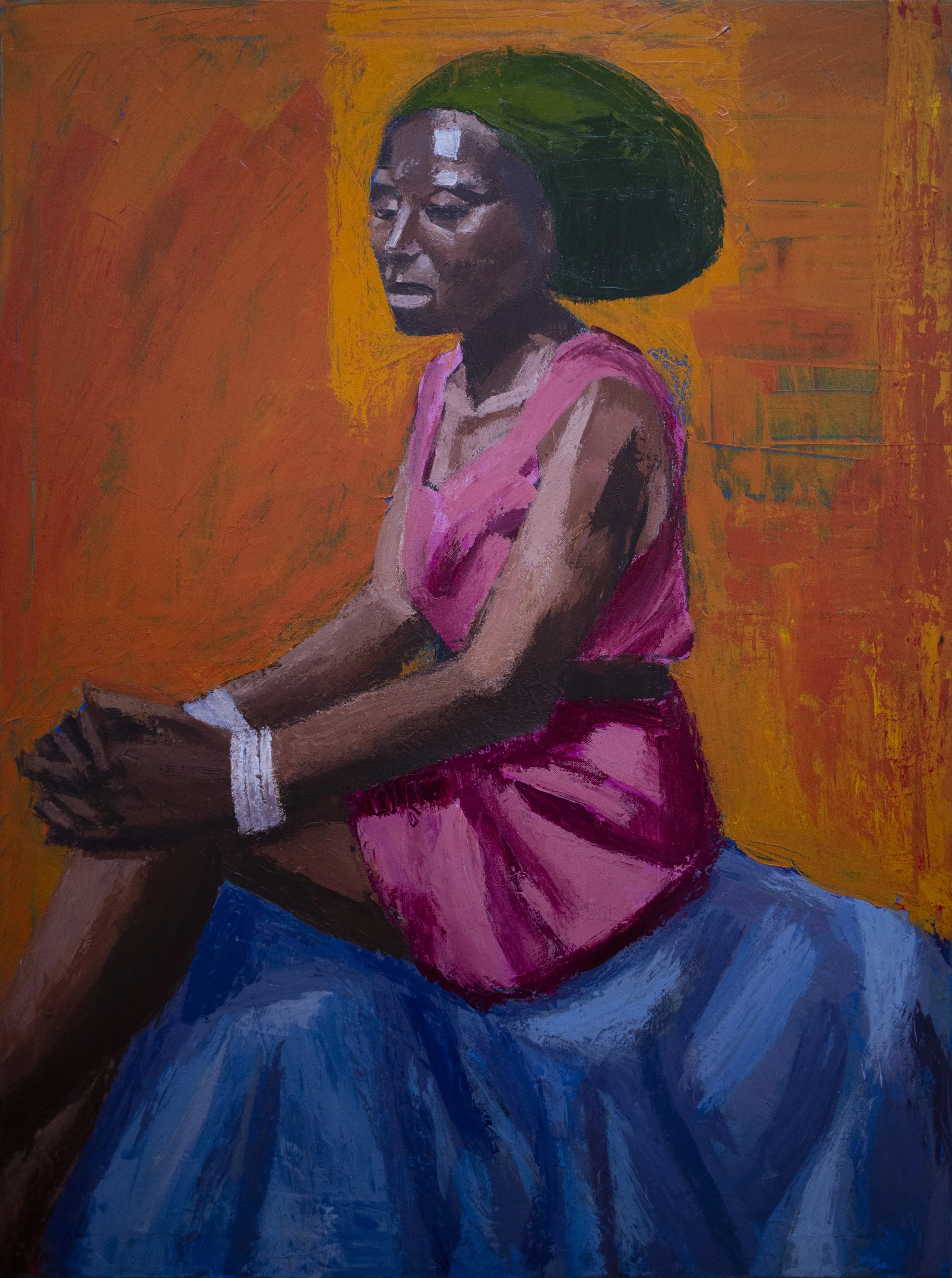 "Liebler's Model I" (2018). Medium: Acrylic (paint) on canvas. Dimensions: 30 x 40 inches.