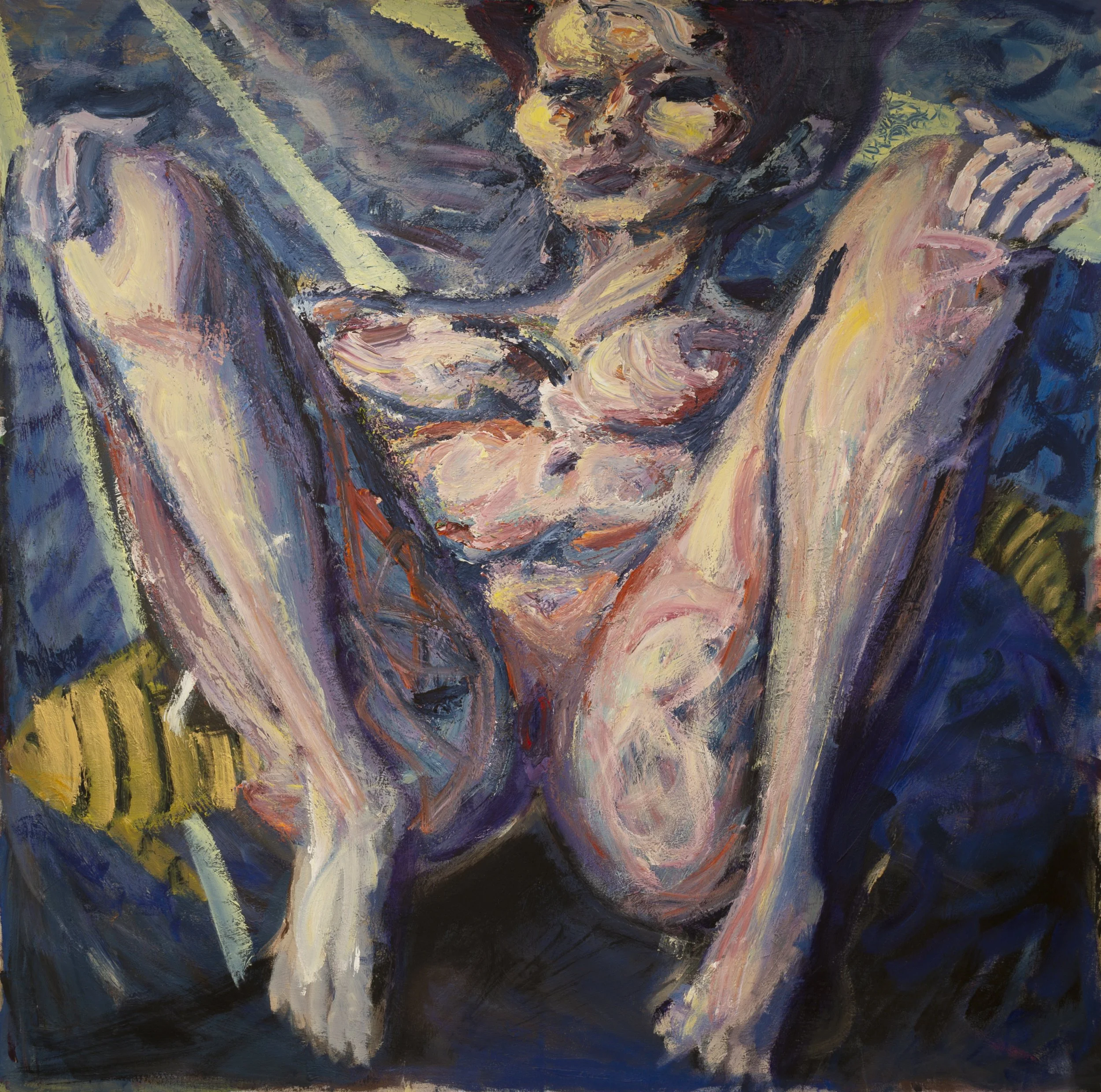 "Underwater" (2021). Medium: Acrylic (paint) on canvas. Dimensions: 75x 75 inches.