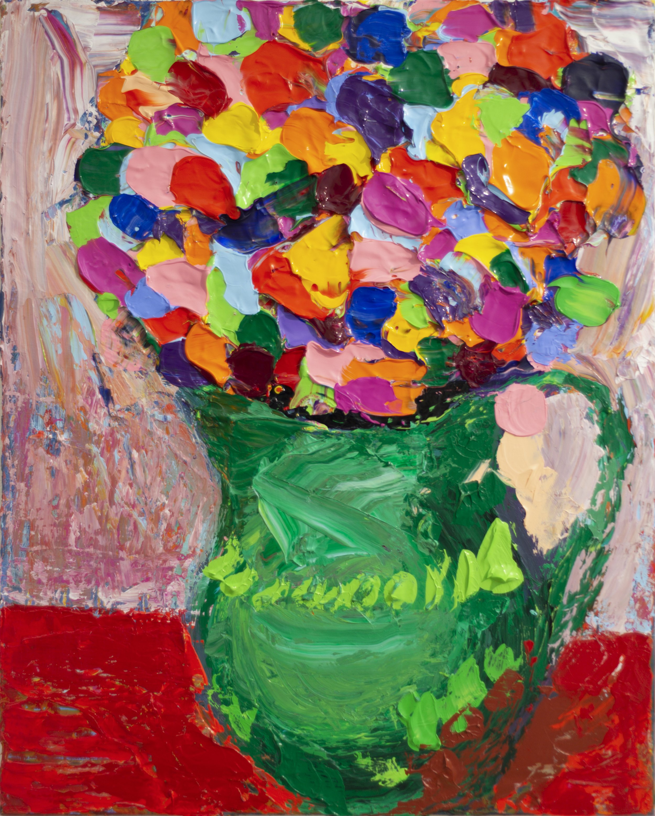 "Flowers VIII" (2020). Medium: Acrylic (paint) on canvas. Dimensions: 24 x 30 inches.