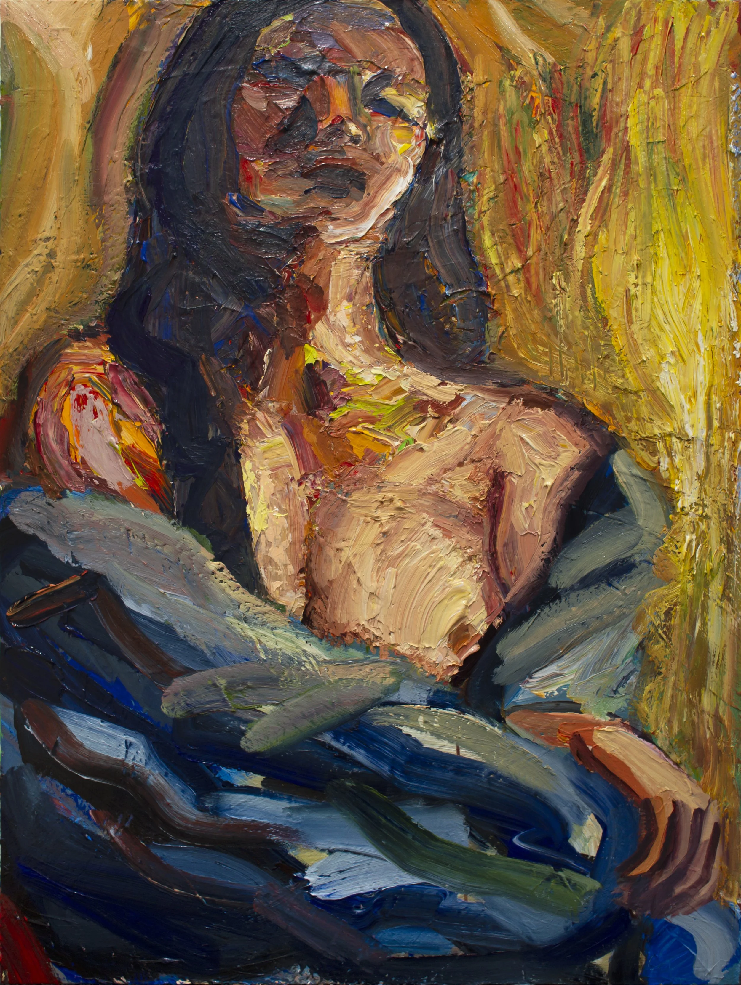 "Madonna I" (2022). Medium: Acrylic (paint) on paper. Dimensions: 48 x 36 inches.