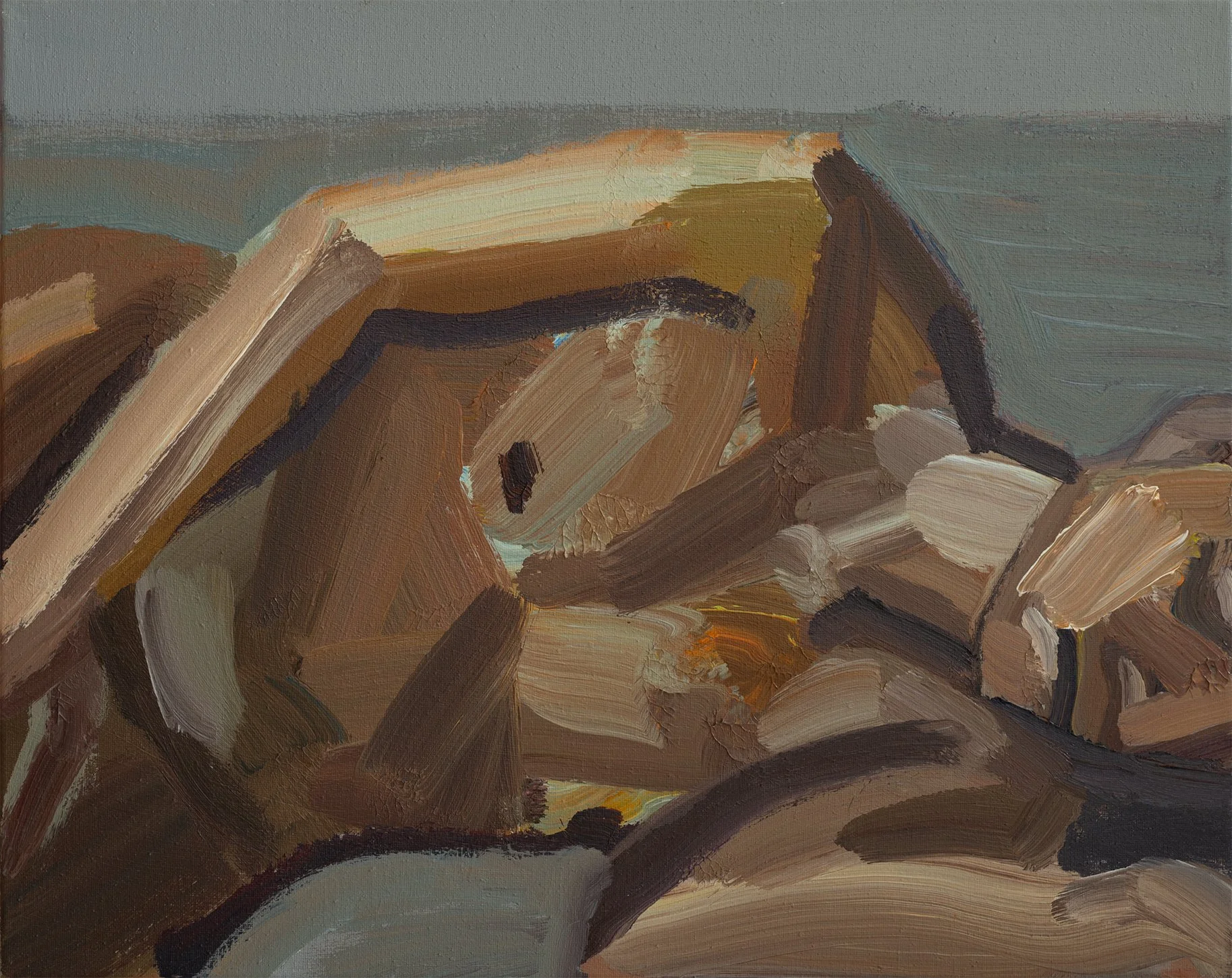 "P033" (2021). Medium: Acrylic (paint) on canvas. Dimensions: 12 x 16 inches.