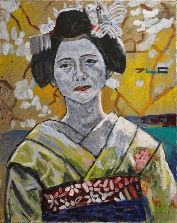 "Maiko Mamehana" (circa 2013). Medium: Acrylic (paint) on canvas. Dimensions: 30 x 24 inches.