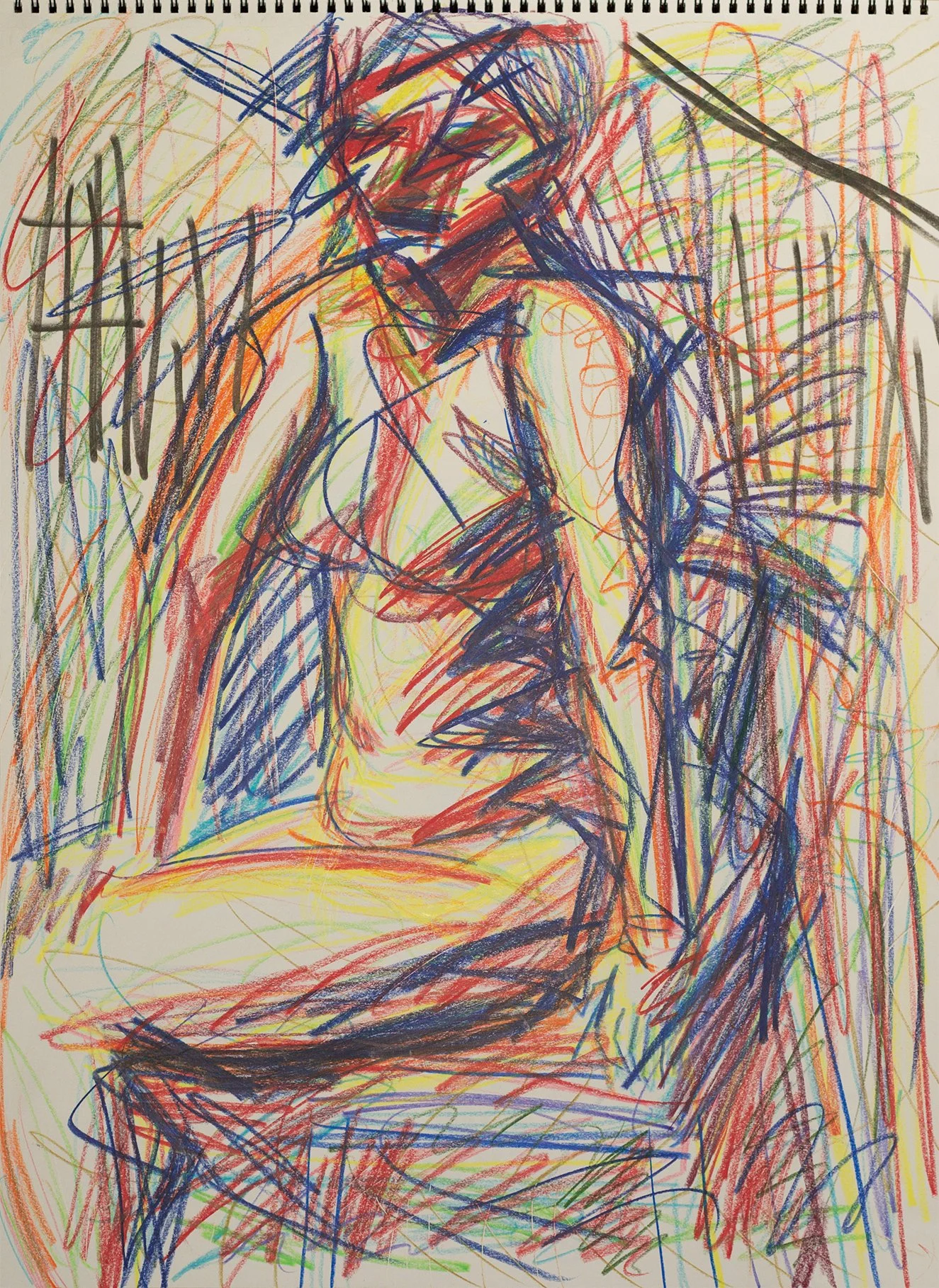 "D007" (2021). Medium: Colored pencil on paper. Dimensions: 24 x 18 inches.