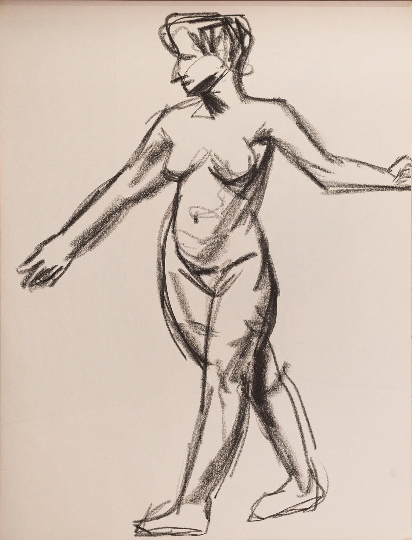 "D017" (2021). Medium: Charcoal on paper. Dimensions: 24 x 18 inches.