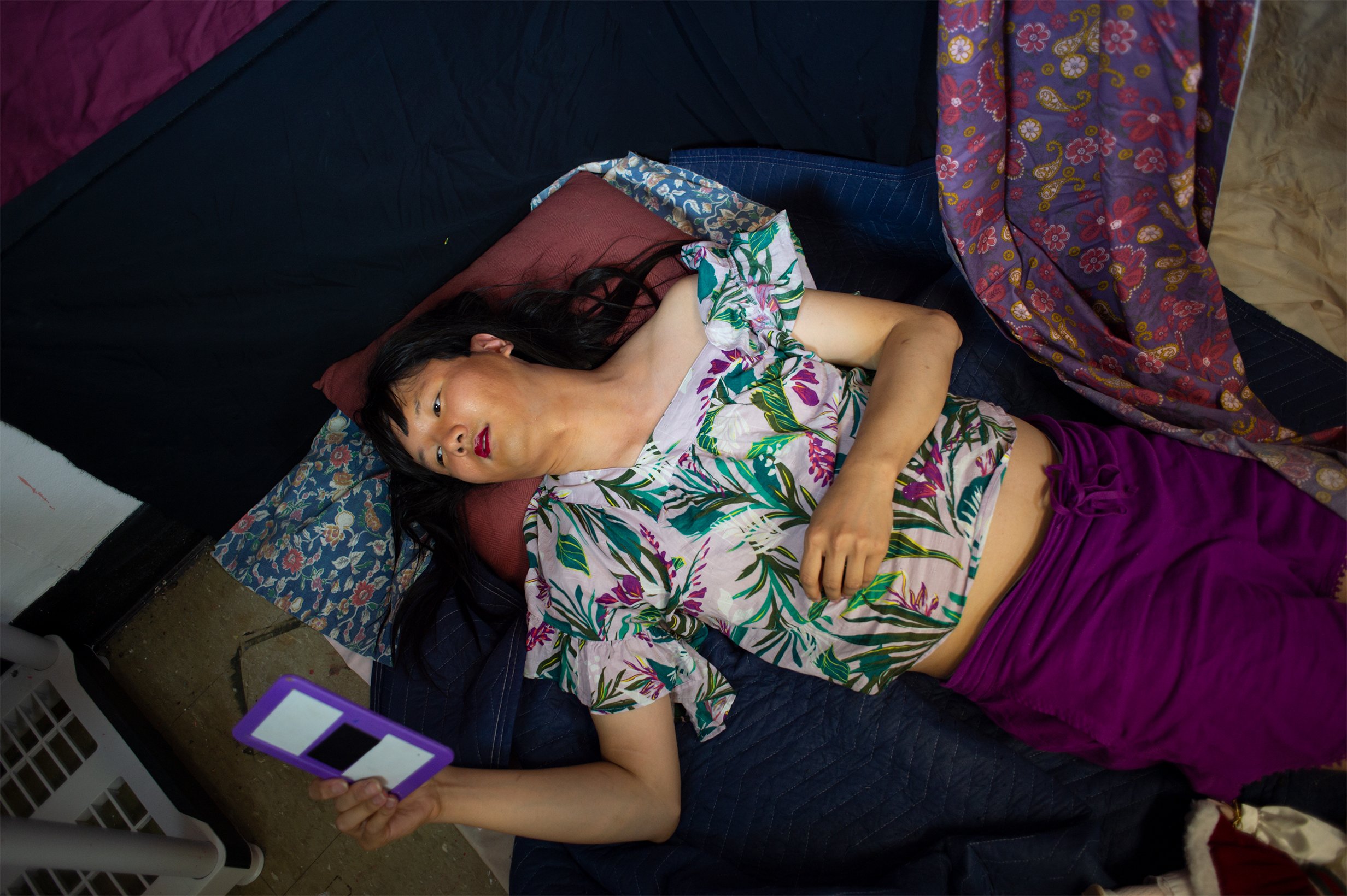 "Gender Fluid Mimetic Fantasy 010" or "Beauty Inside a Mirror," Taken by Haley Indorato (2021). Medium: Digital Photography. Dimensions: Variable.