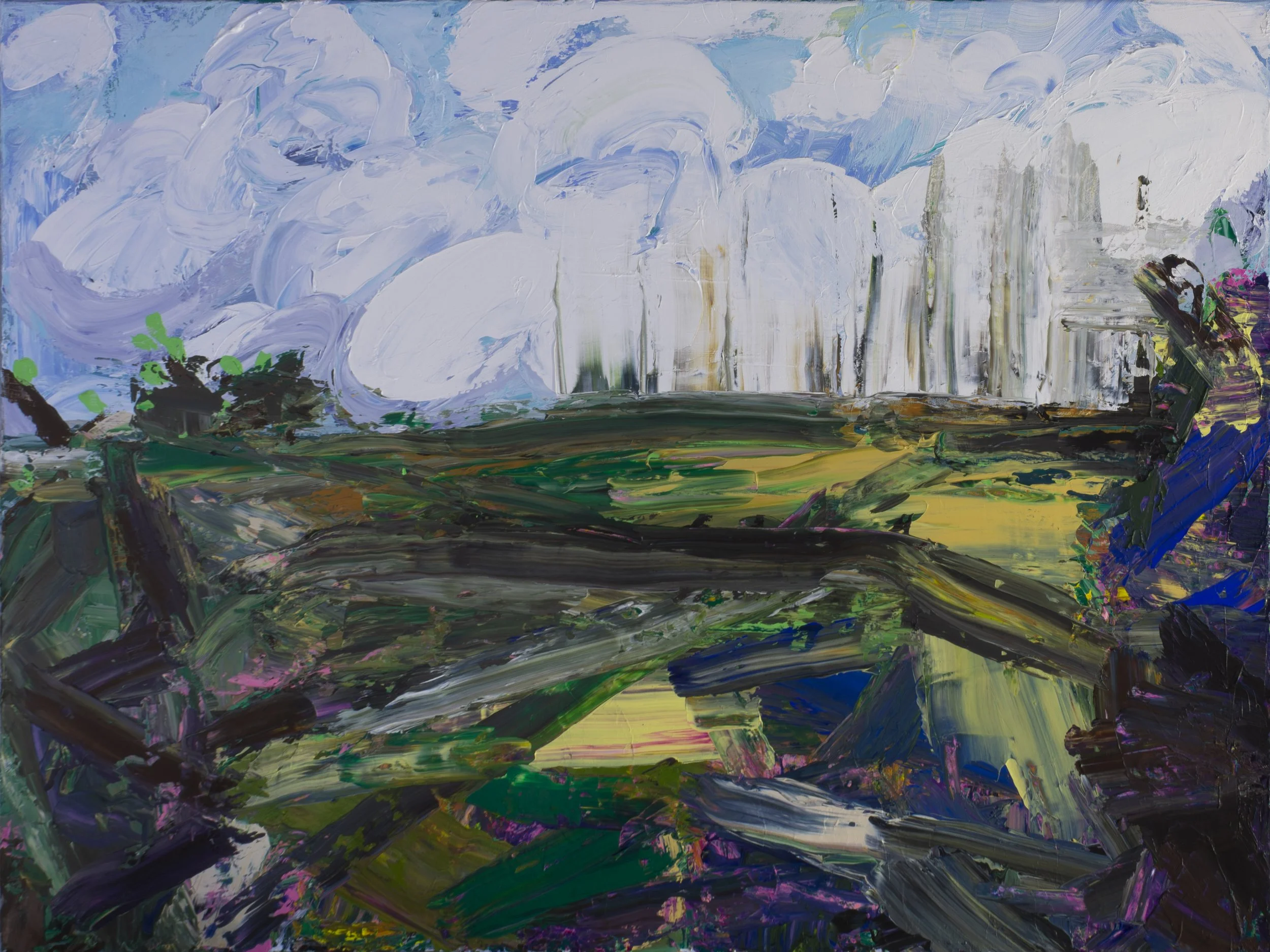 "Spring" (2018). Medium: Acrylic (paint) on canvas. Dimensions: 48 x 36 inches.