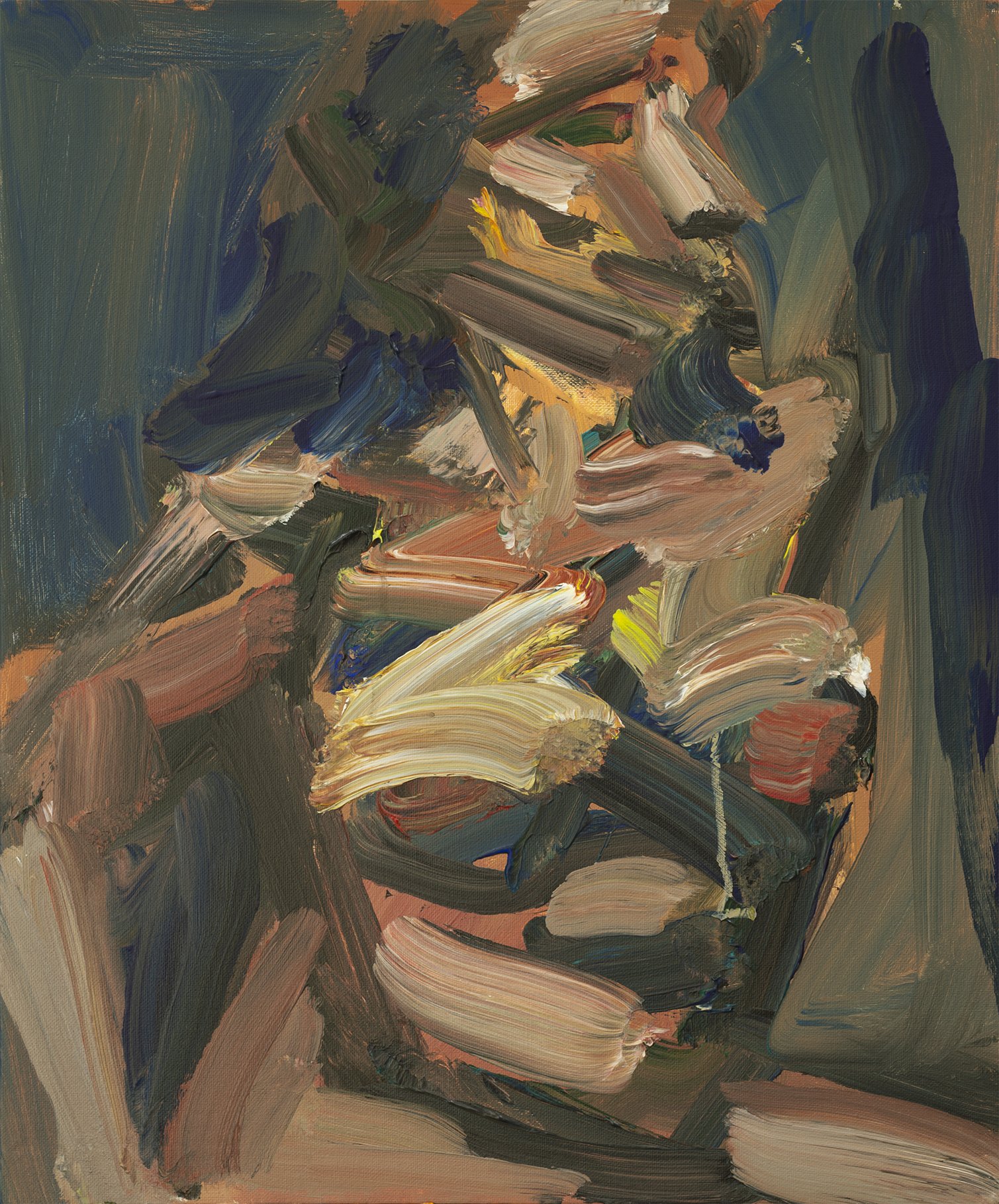 "P025" (2021). Medium: Acrylic (paint) on canvas. Dimensions: 12 x 16 inches.