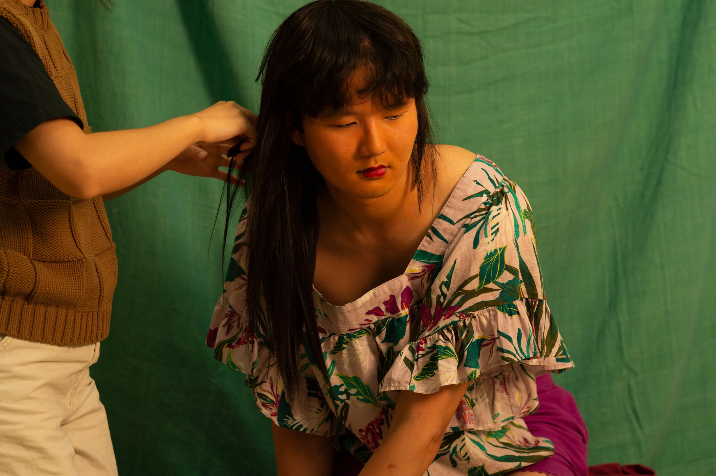 "Gender Fluid Mimetic Fantasy 017" or "Combing Ritual" Taken by Haley Indorato (2021). Medium: Digital Photography. Dimensions: Variable.