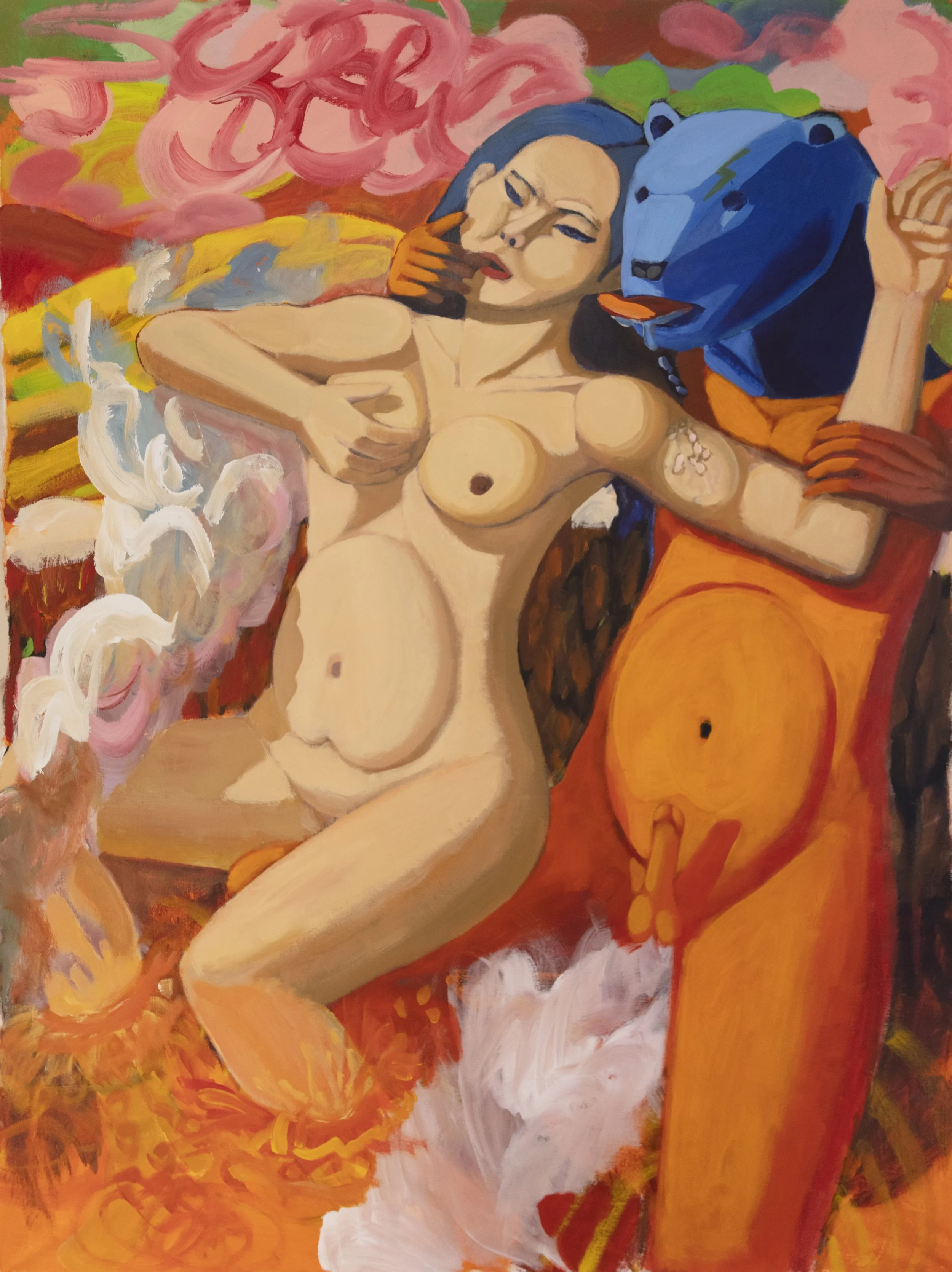 "Passion Caldera" (2019). Medium: Acrylic (paint) on canvas. Dimensions: 60 x 79 inches.
