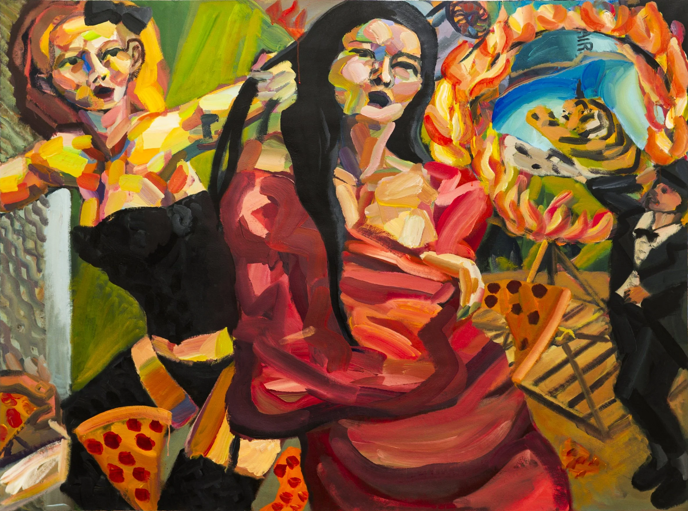 "Phantasmagoria" (2021). Medium: Acrylic (paint) on canvas. Dimensions: 58 x 78 inches.