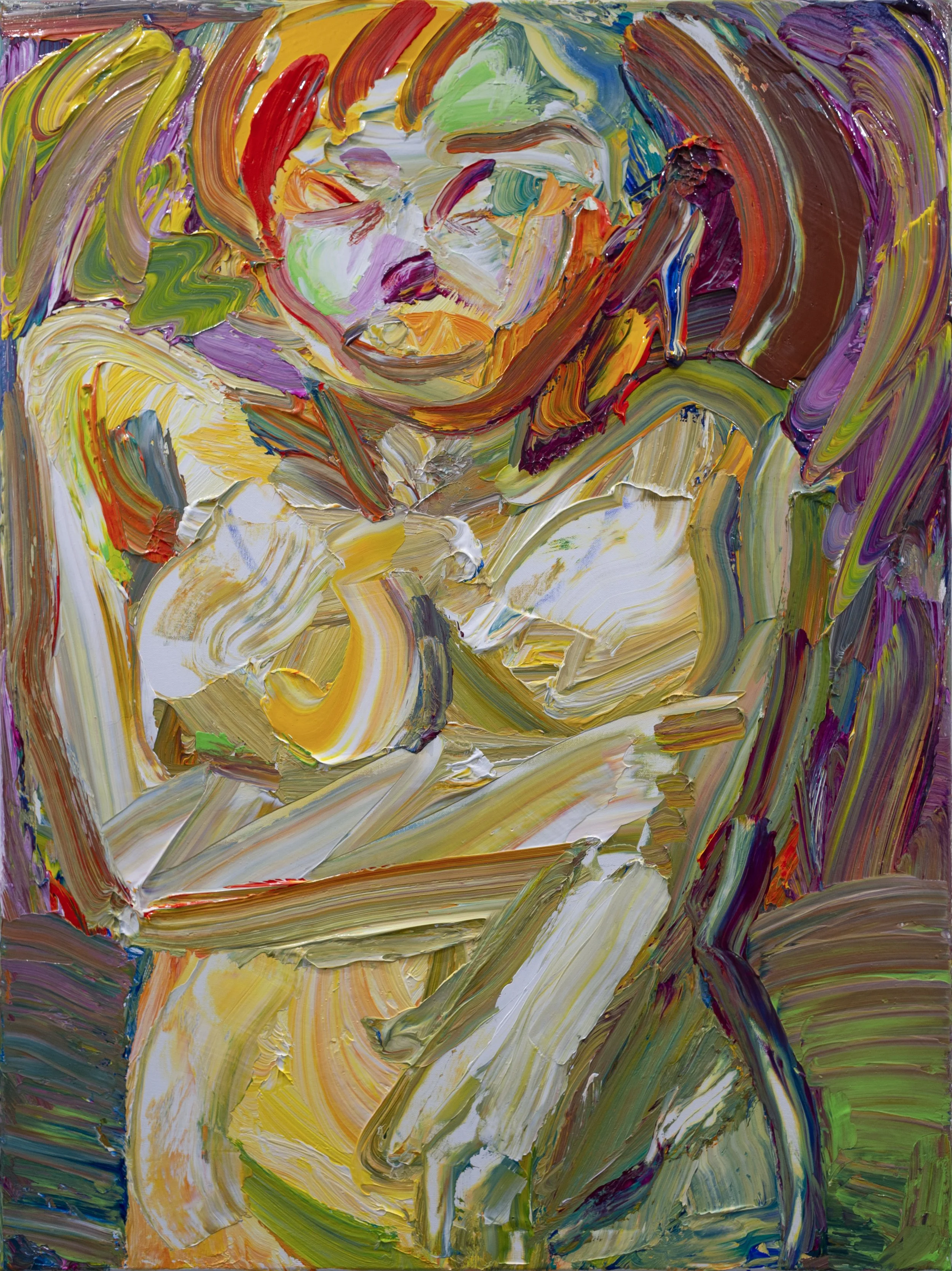 "Nude Beauty" (2019). Medium: Acrylic (paint) on canvas. Dimensions: 40 x 30 inches.