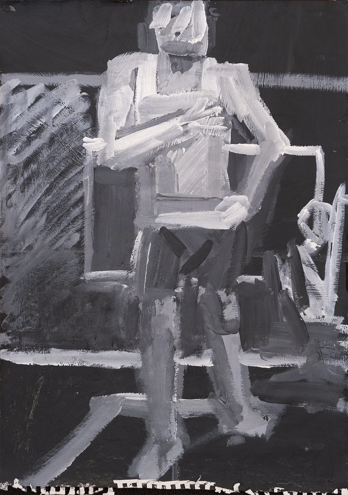 "Drawing Class A" (circa 2017). Medium: Acrylic on paper. Dimensions: 24 x 18 inches.