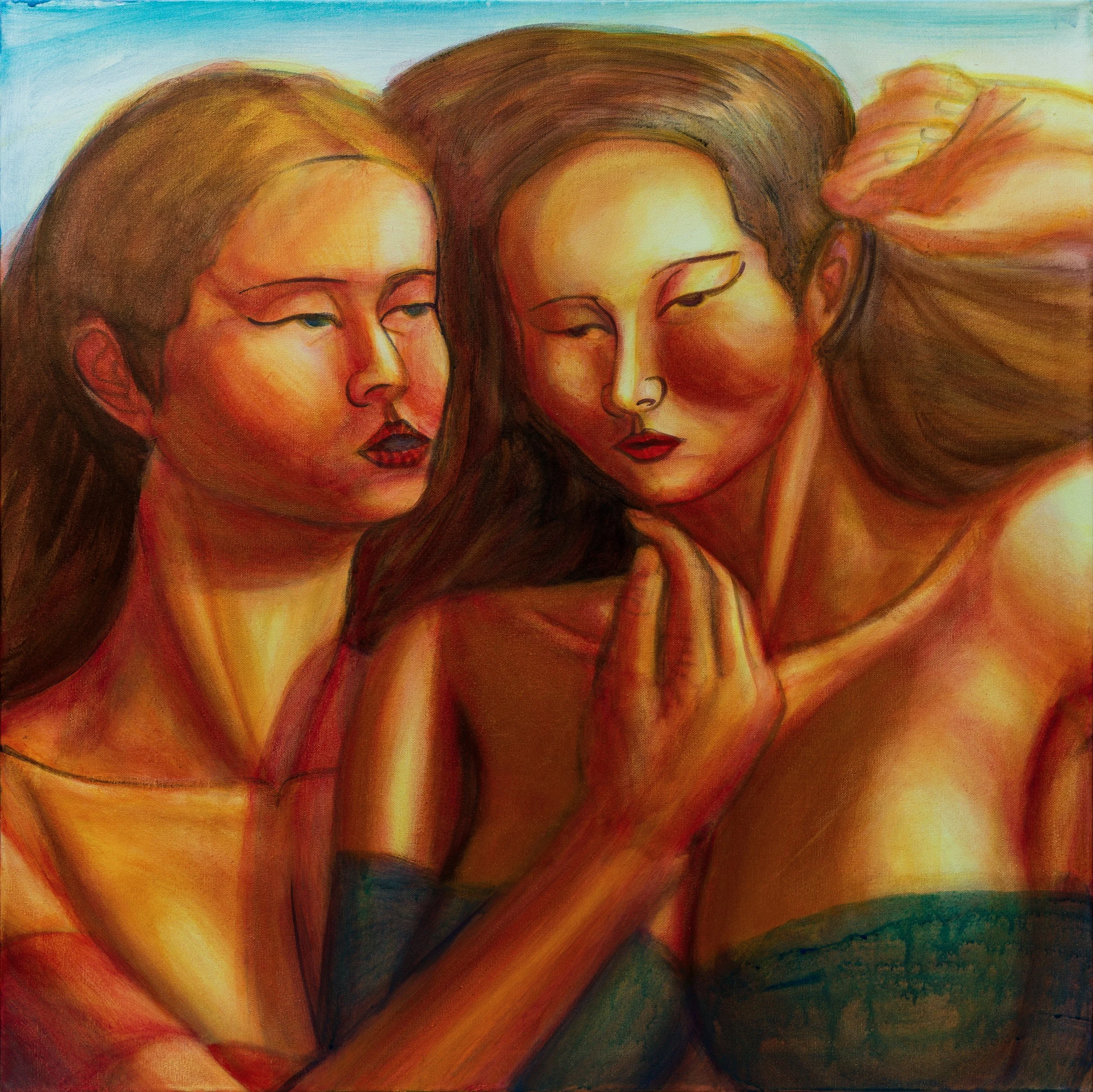 "Royalty I" (2022). Medium: Acrylic (paint) on paper. Dimensions: 36 x 36 inches.
