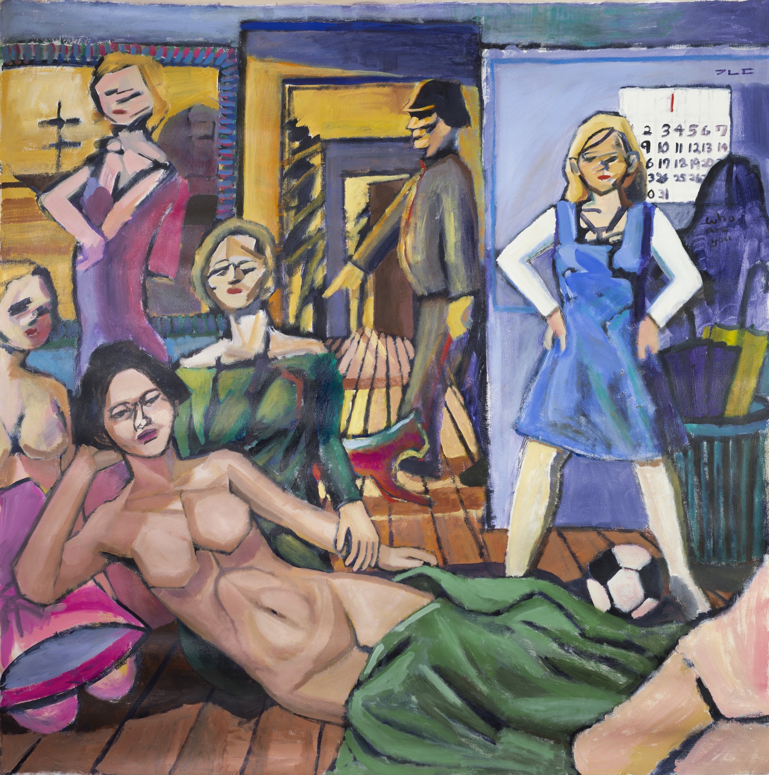 "The Uncanny" (2018). Medium: Acrylic (paint) on canvas. Dimensions: 75 x 75 inches.