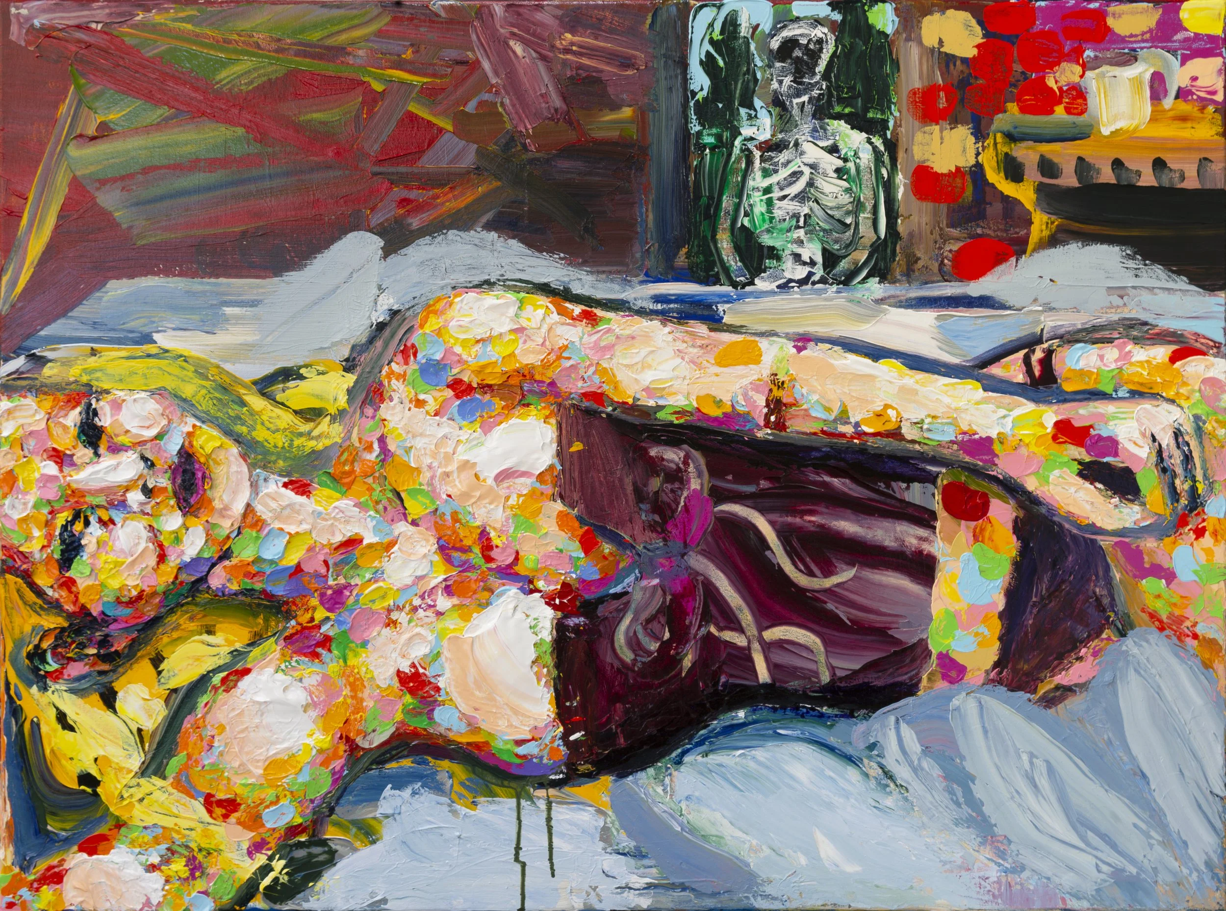 "Beautiflu Olympia" (2021). Medium: Acrylic (paint) on canvas. Dimensions: 40 x 30 inches.