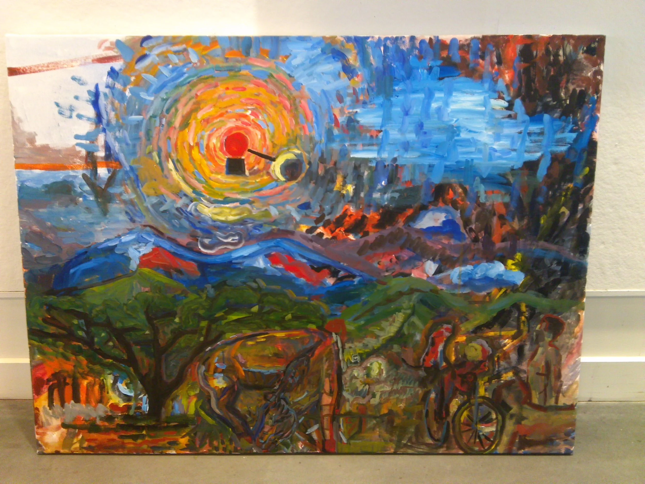 "Summer Foundation Program #10" (2011). Medium: Acrylic (paint) on canvas. Dimensions: 40 x 30 inches.