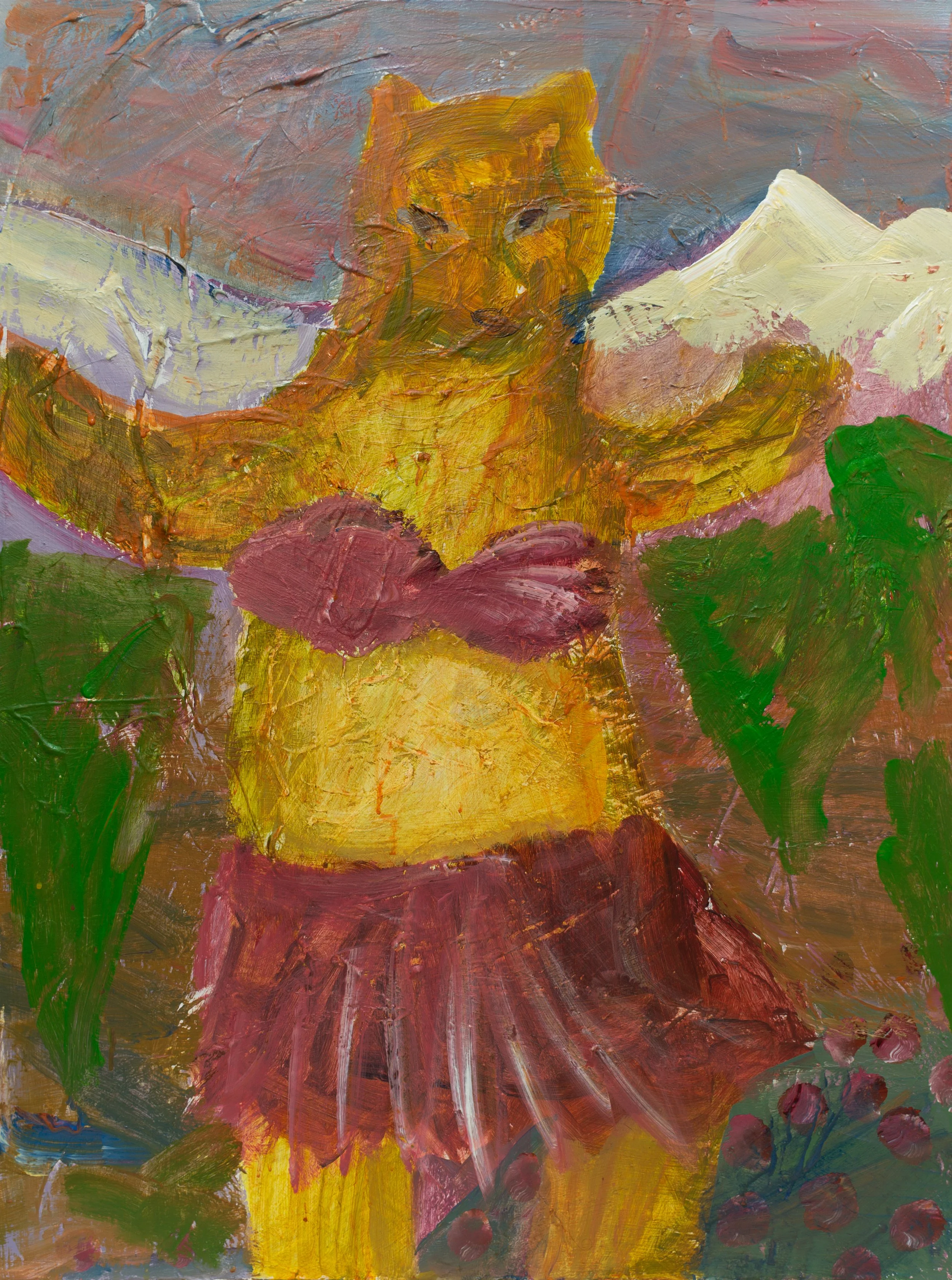 "Bear Girlfriend I" (2022). Medium: Acrylic (paint) on canvas. Dimensions: 40x 30 inches.