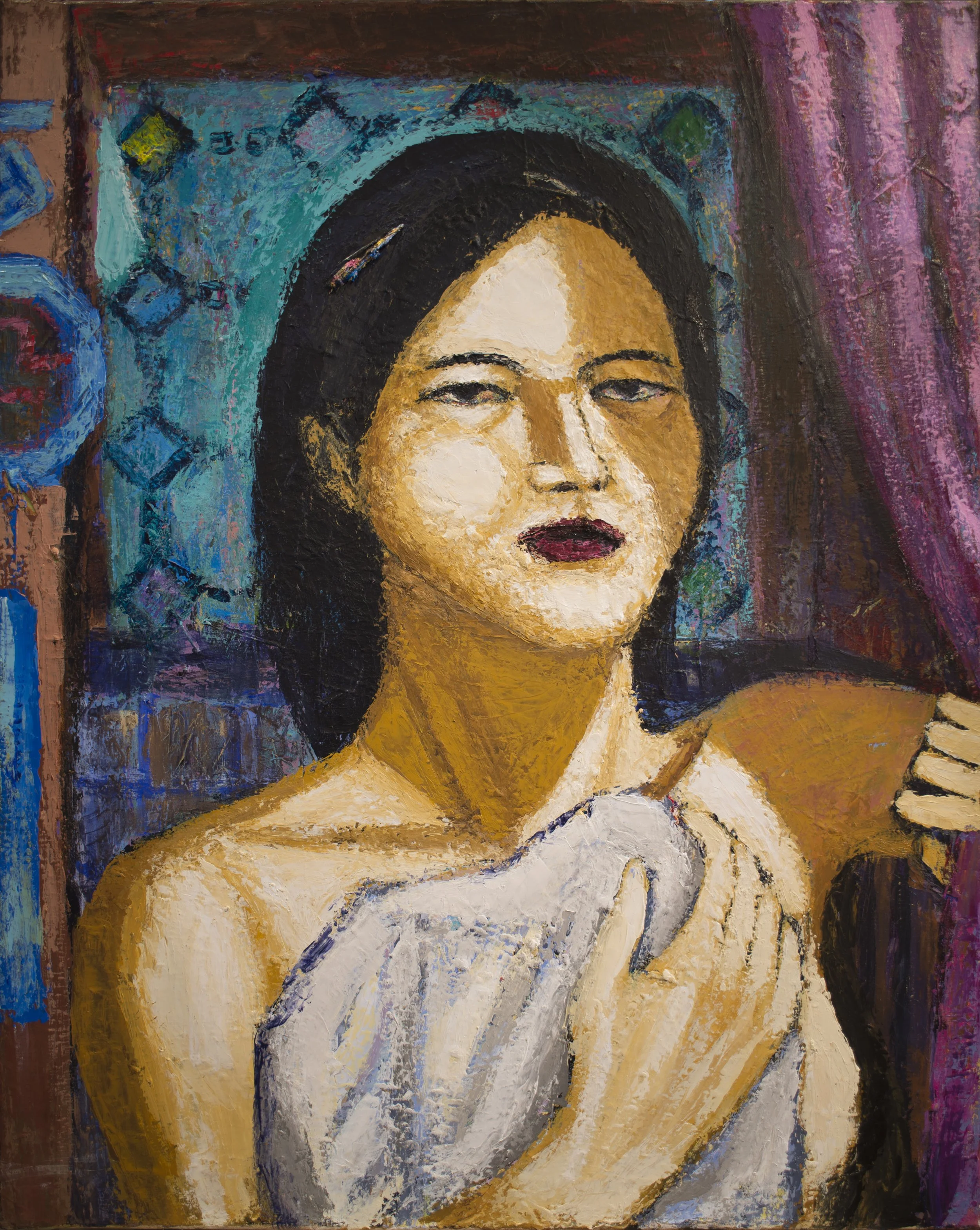 "Emerging" (2018). Medium: Acrylic (paint) on canvas. Dimensions: 30 x 24 inches.