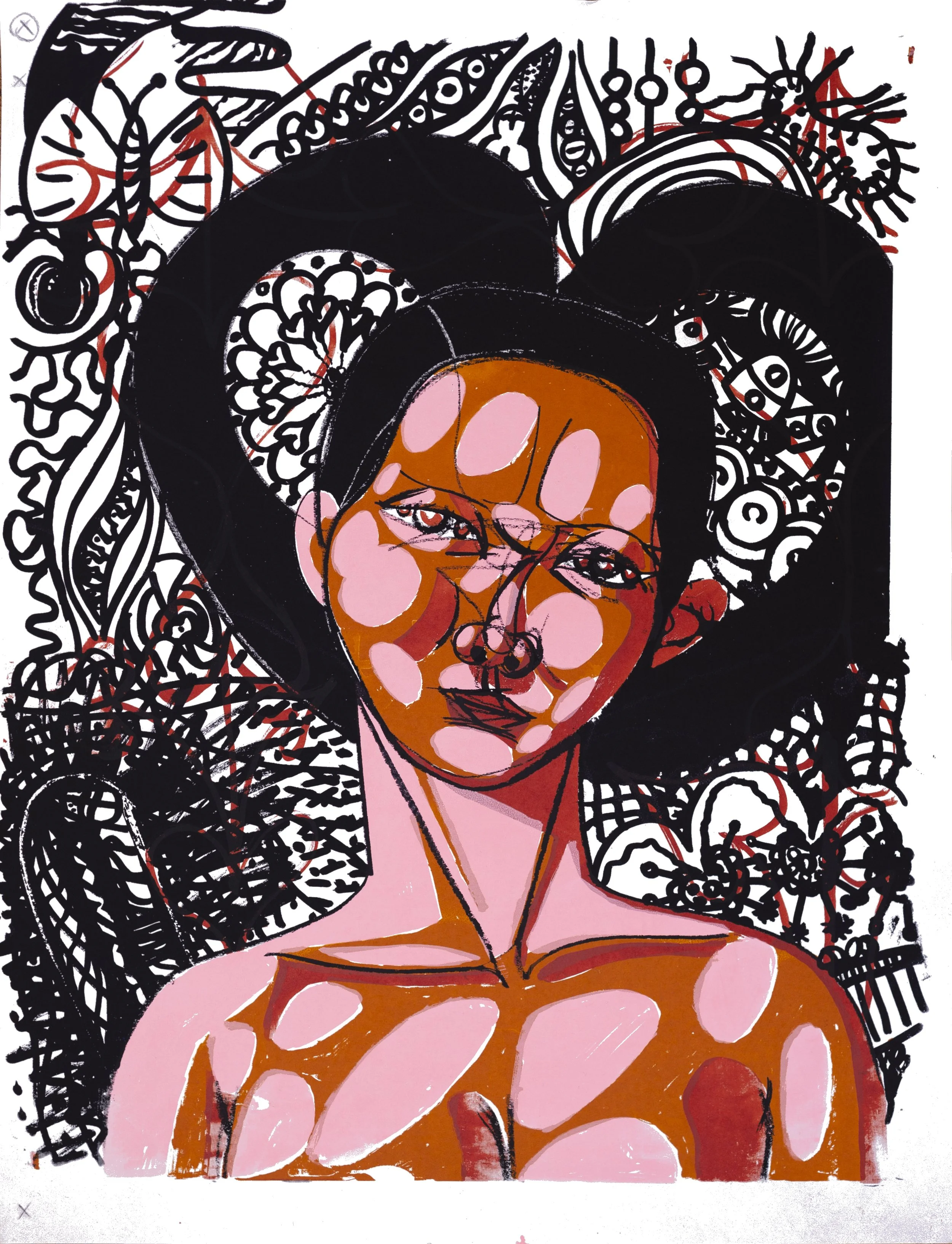 "Madam Park" (2019). Medium: Silkscreen print on paper. Dimensions: 26 x 20 inches.
