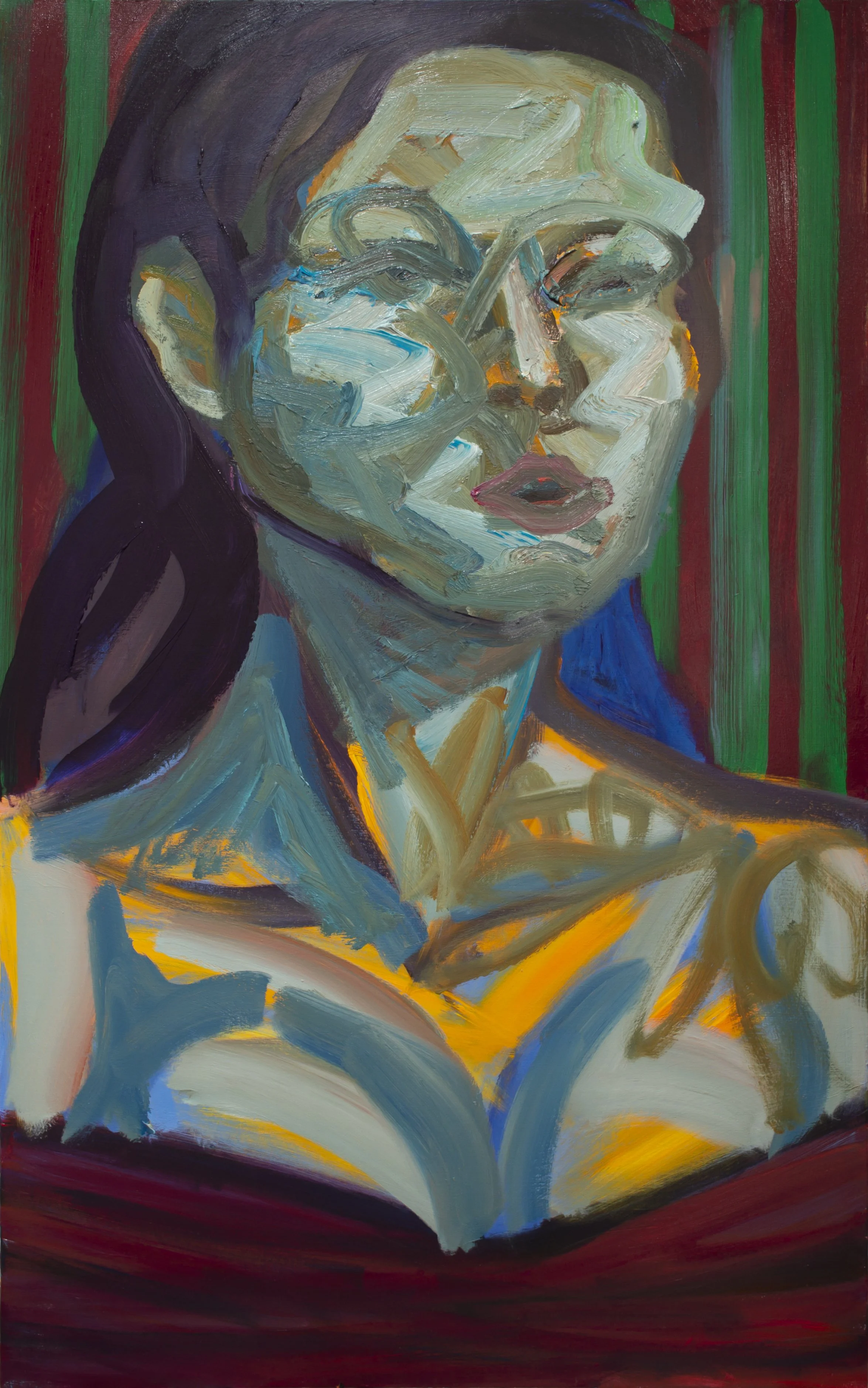 "Blue Me" (2022). Medium: Acrylic (paint) on canvas. Dimensions: 48 x 30 inches.