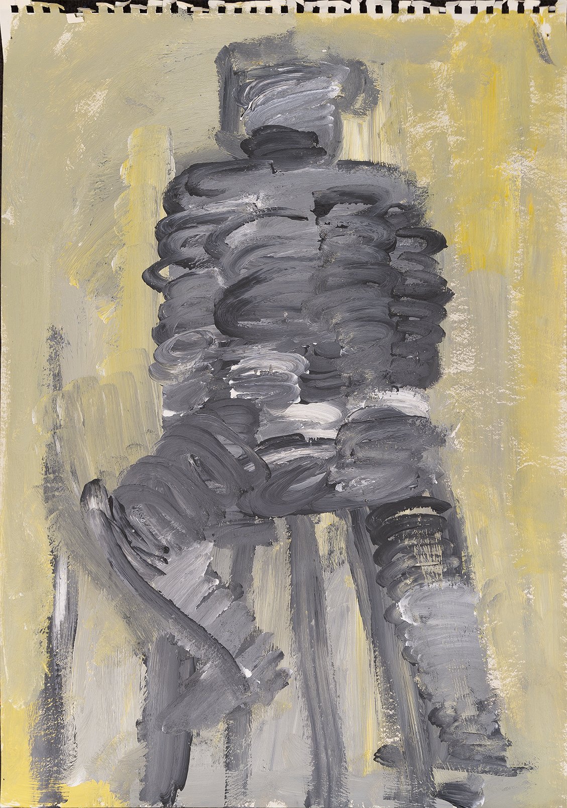 "Drawing Class D" (circa 2017). Medium: Acrylic on paper. Dimensions: 24 x 18 inches.