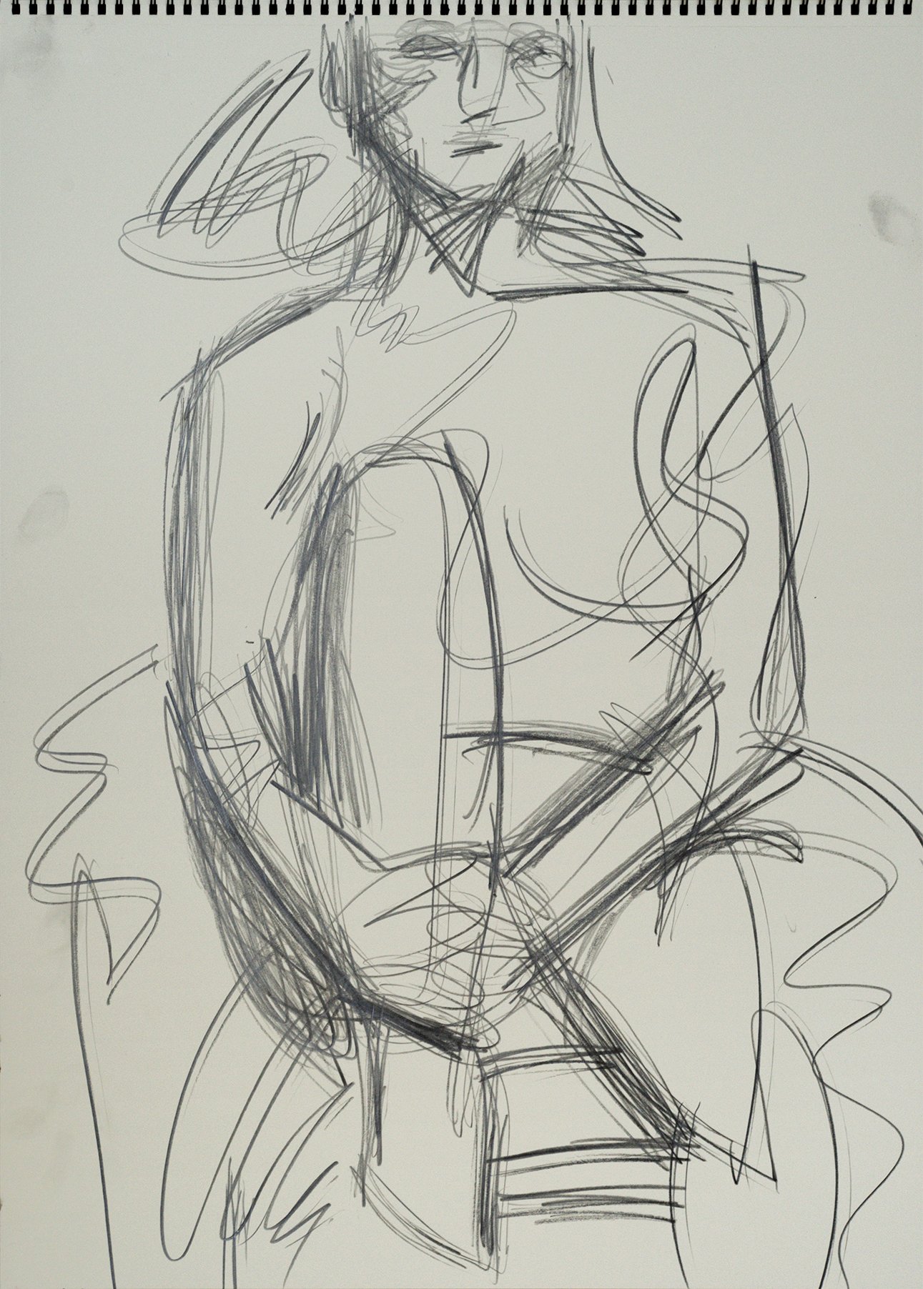 "D026" (2021). Medium: Pencil on paper. Dimensions: 24 x 18 inches.