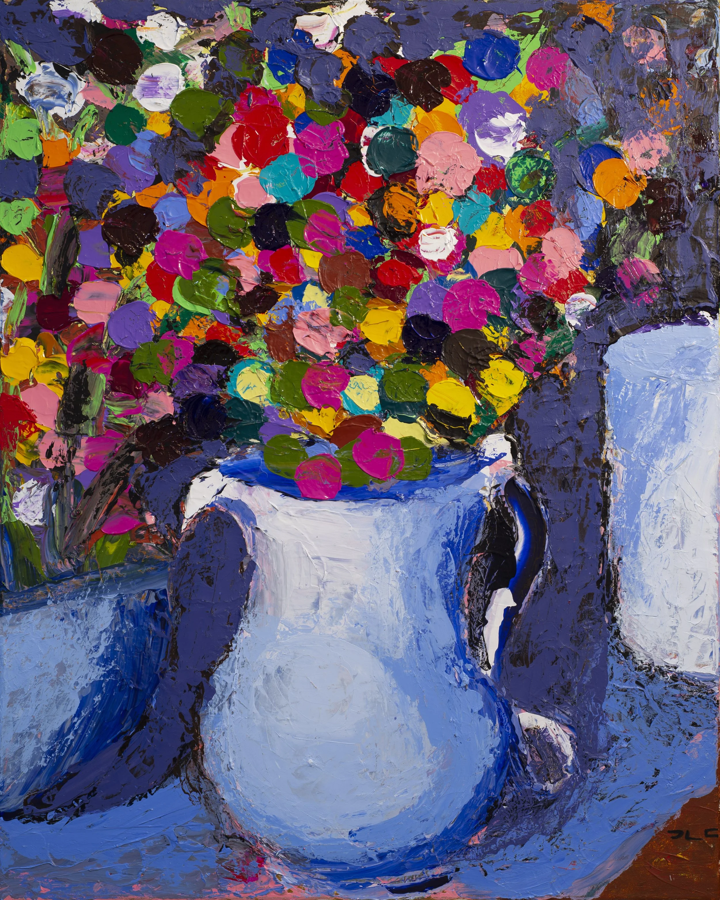 "Flowers V" (2018). Medium: Acrylic (paint) on canvas. Dimensions: 30 x 24 inches.