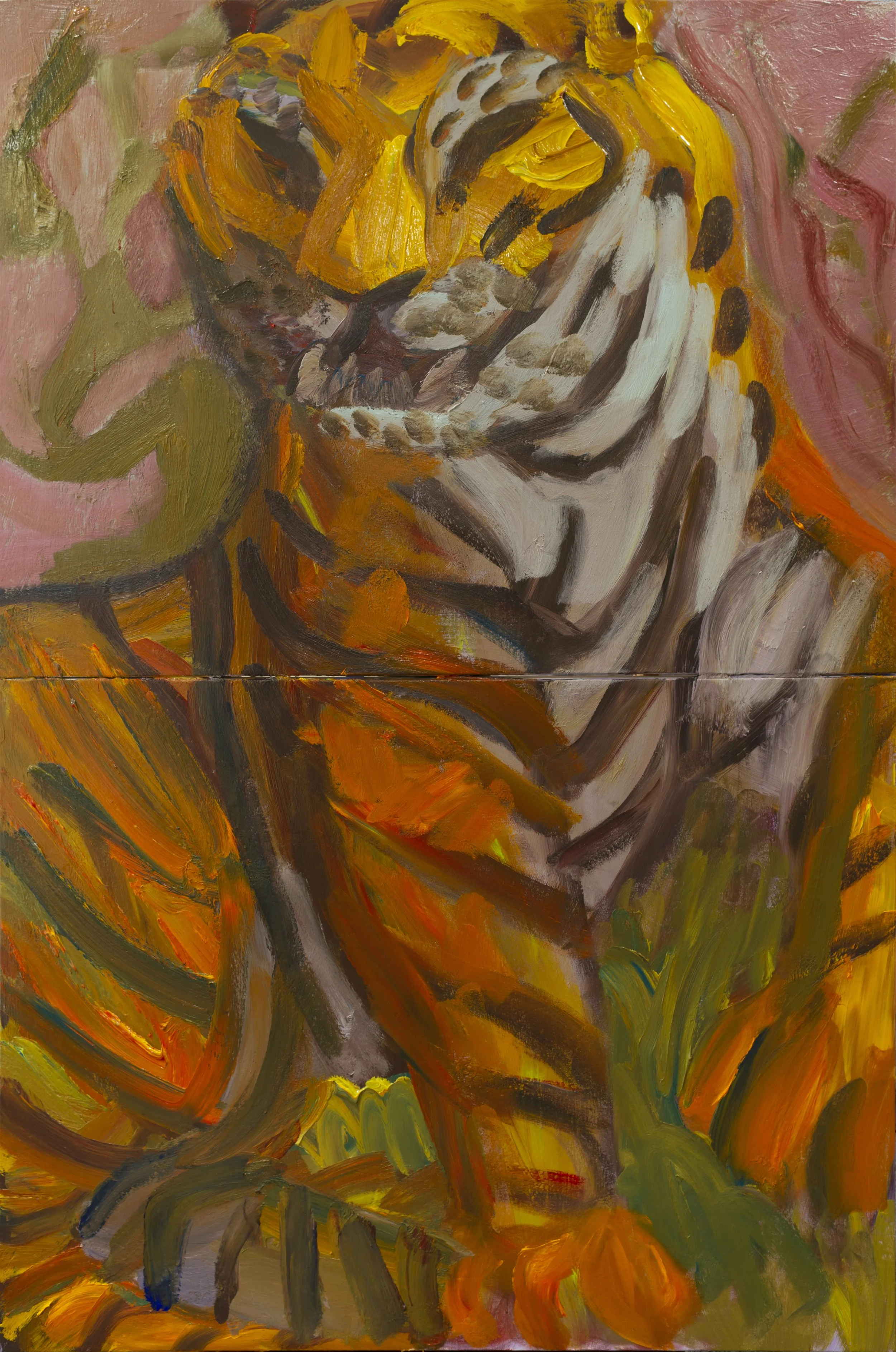 "The Eye of the Tiger II" (2022). Medium: Acrylic (paint) on canvas. Dimensions: 60 x 40 inches.