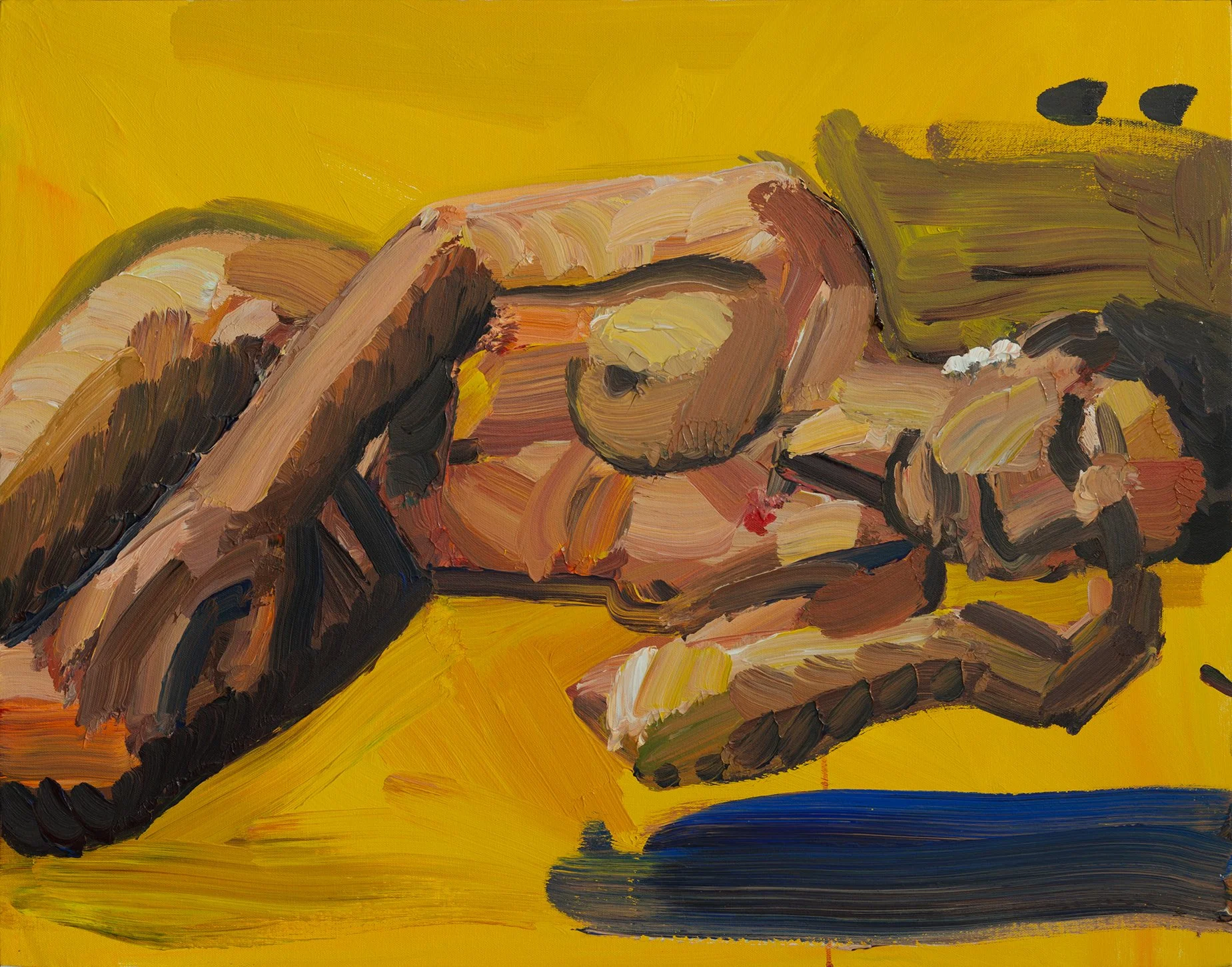 "P032" (2021). Medium: Acrylic (paint) on canvas. Dimensions: 28 x 22 inches.