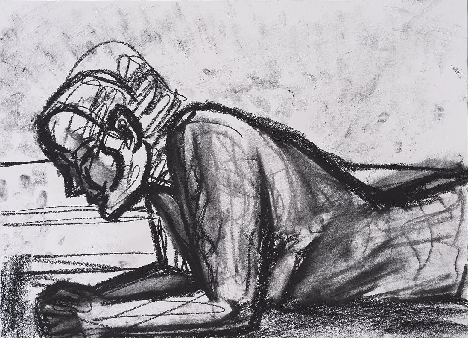 "Savillish Woman III" (circa 2017). Medium: Charcoal on paper. Dimensions: 24 x 18 inches.
