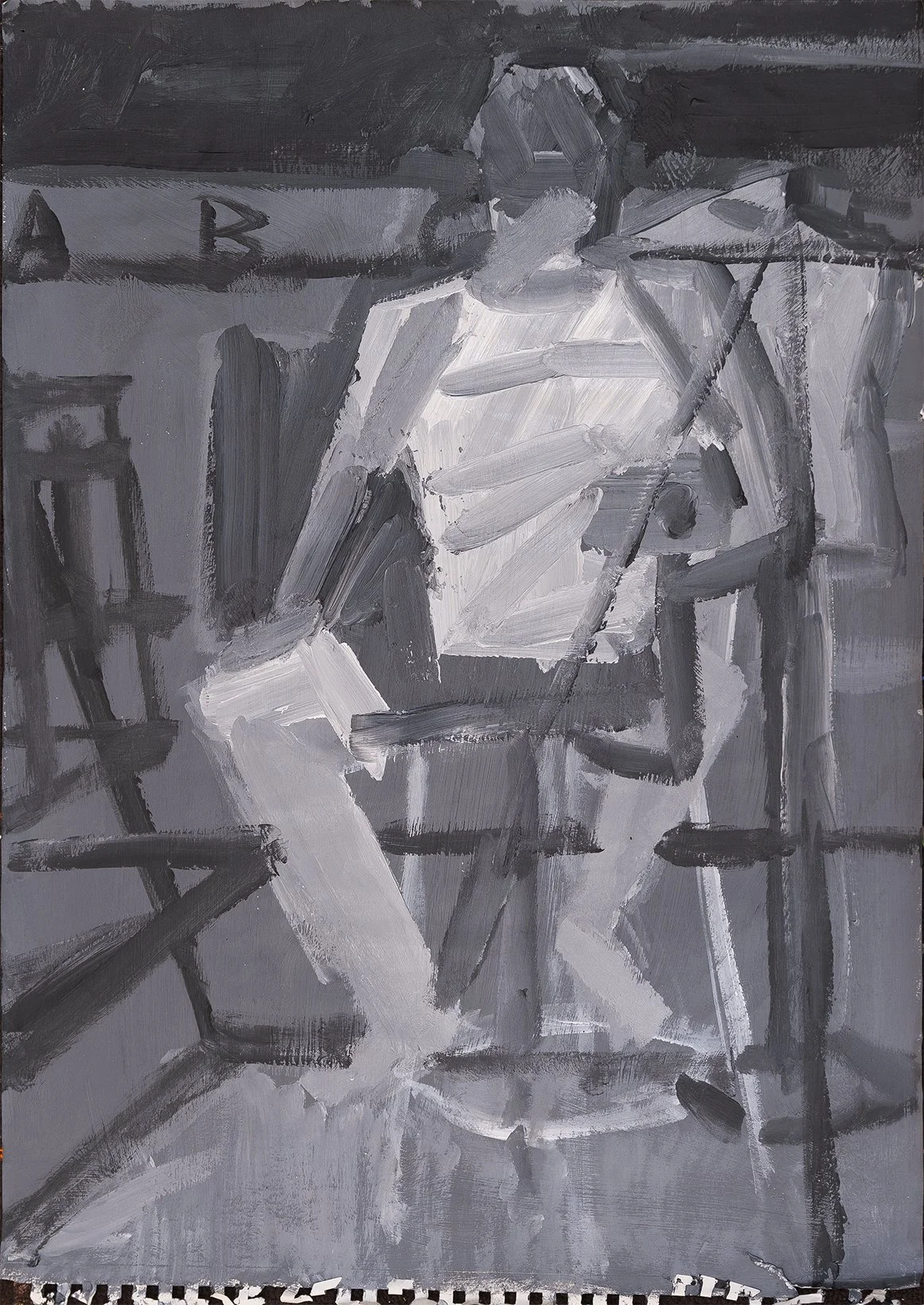 "Drawing Class B" (circa 2017). Medium: Acrylic on paper. Dimensions: 24 x 18 inches.
