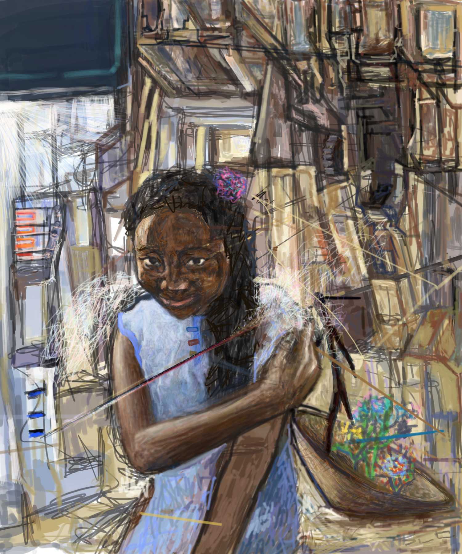 "Ama I Will Keep Walking" (2014). Medium: Digital illustration. Dimensions: Variable