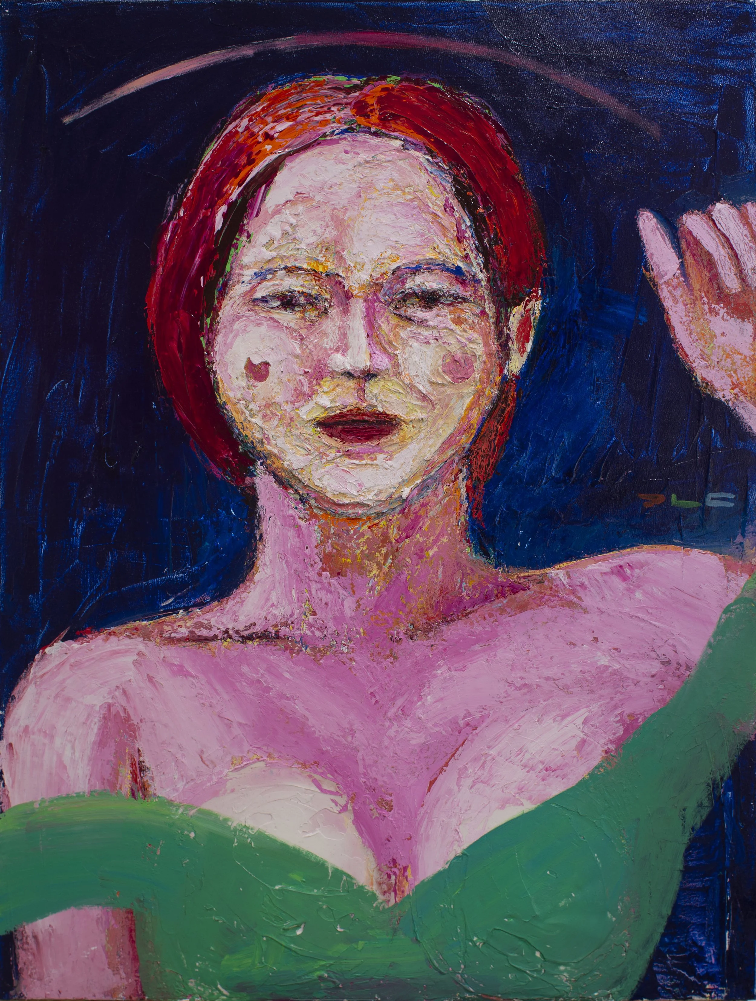 "Proto Woman" (2019). Medium: Acrylic (paint) on canvas. Dimensions: 40 x 30 inches.