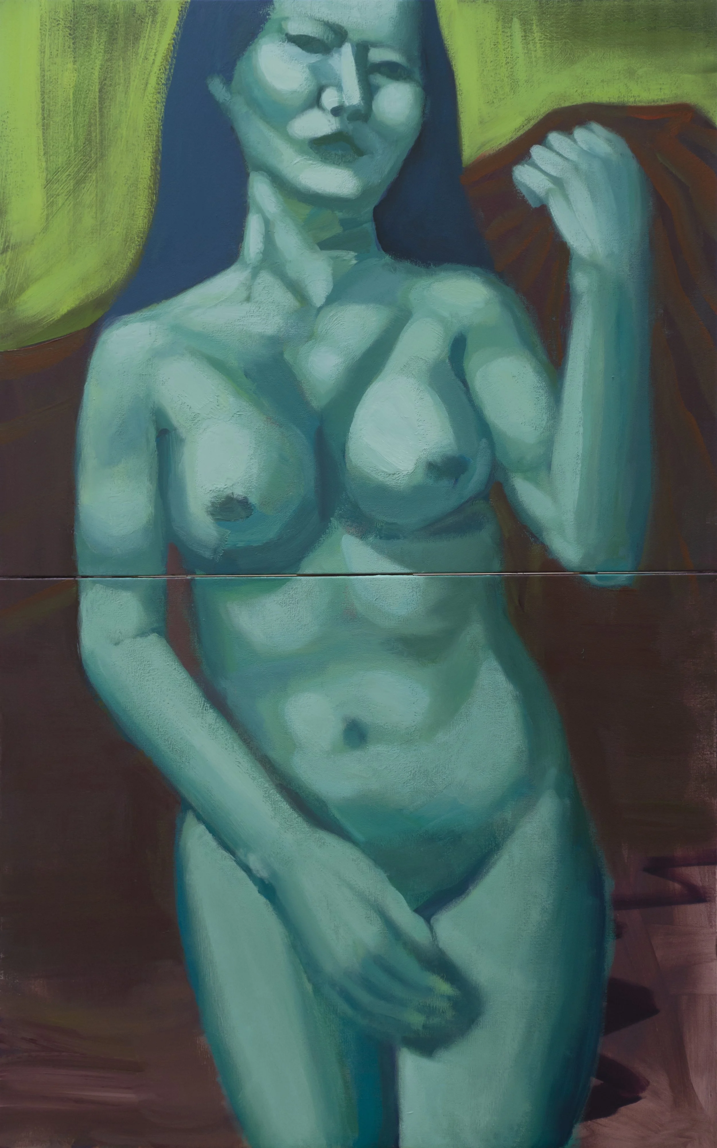 "Asian Goddess II" (2022). Medium: Acrylic (paint) on canvas. Dimensions: 48 x 30 inches.