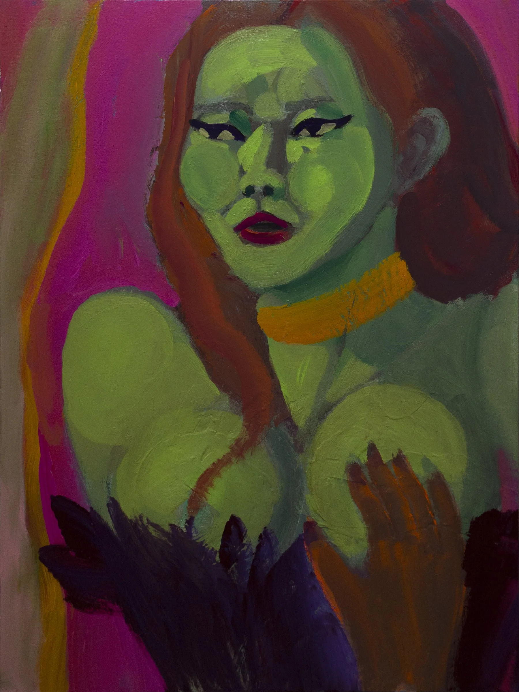 "Hulk" (2019). Medium: Acrylic (paint) on canvas. Dimensions: 30 x 40 inches.