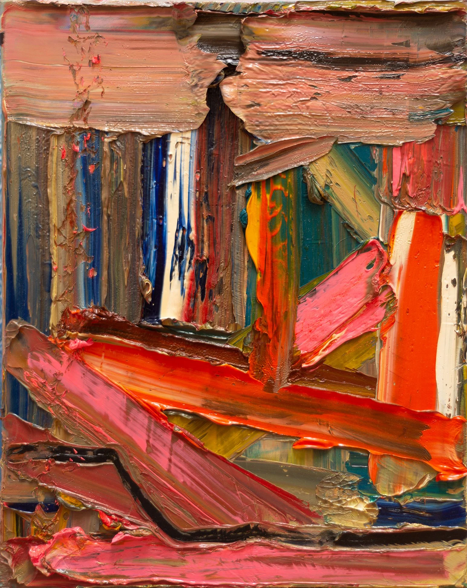 "Lava Neighborhood" (2020). Medium: Oil (paint) on canvas. Dimensions: 20 x 16 inches.
