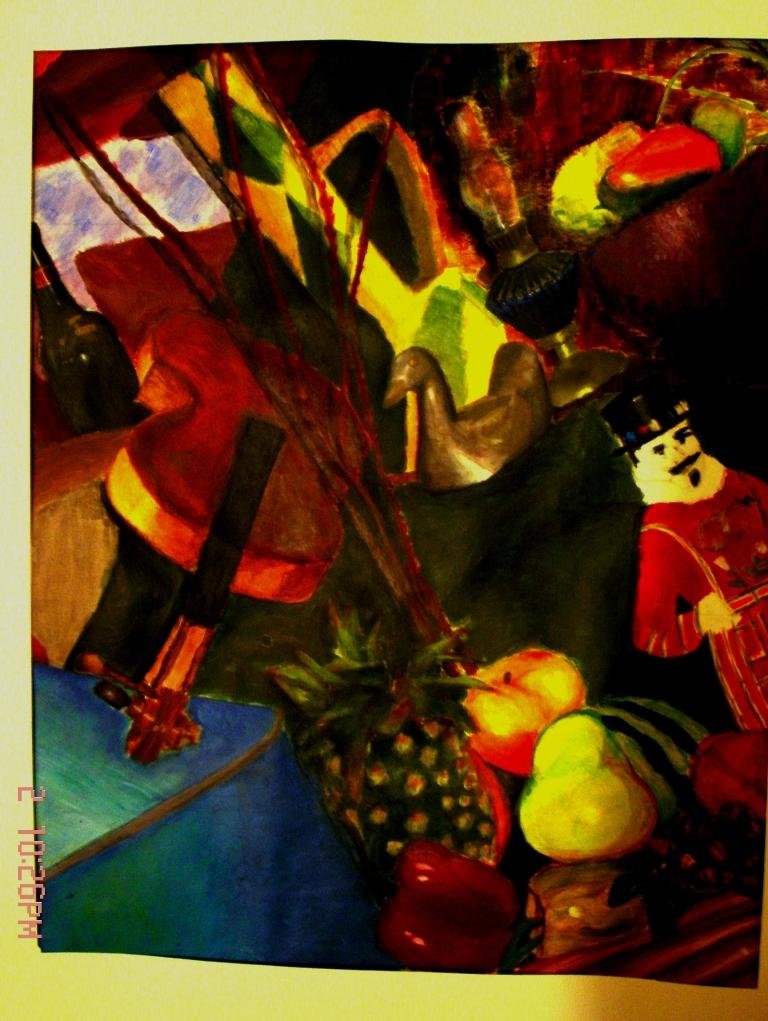(Original Title Unknown) "Still Life Study" (circa 2003). Medium: Watercolor and pencil on paper. Dimensions: (approximately) 18 x 24 inches.