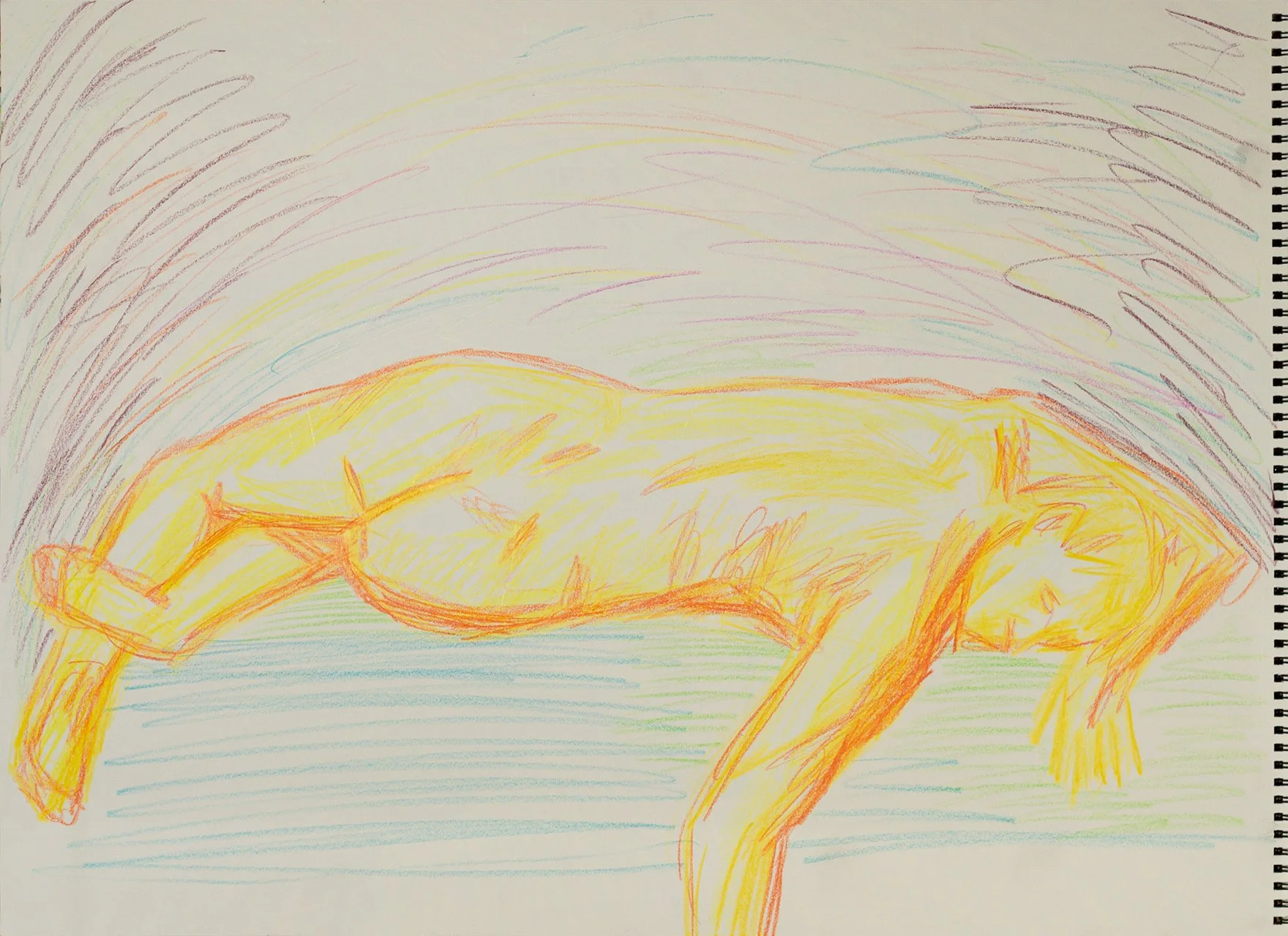 "D009" (2021). Medium: Colored pencil on paper. Dimensions: 24 x 18 inches.