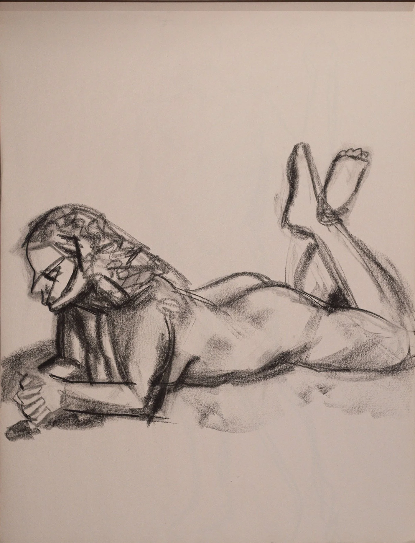 "D016" (2021). Medium: Charcoal on paper. Dimensions: 24 x 18 inches.