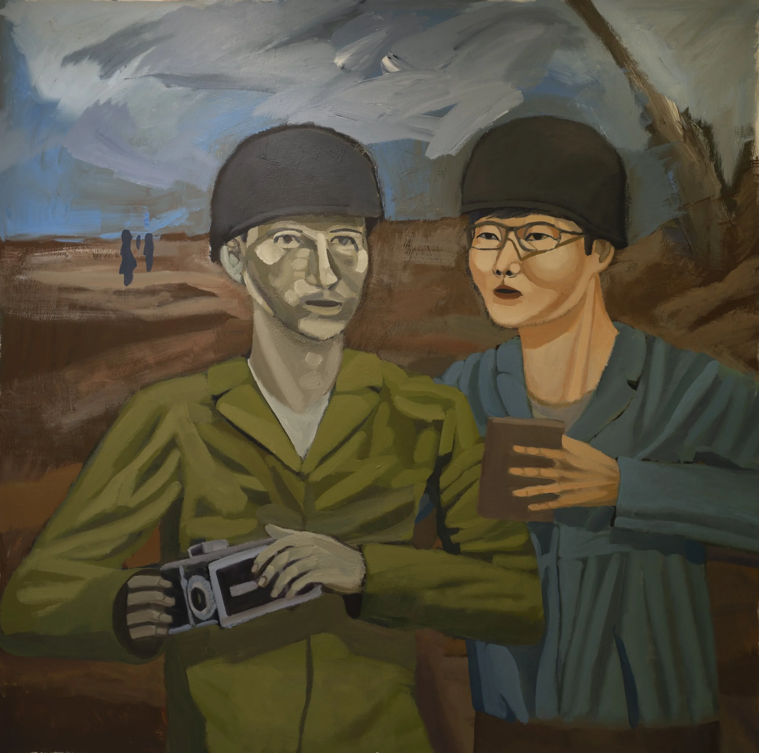 "A Friend" (2019). Medium: Acrylic (paint) on canvas. Dimensions: 75 x 75 inches.