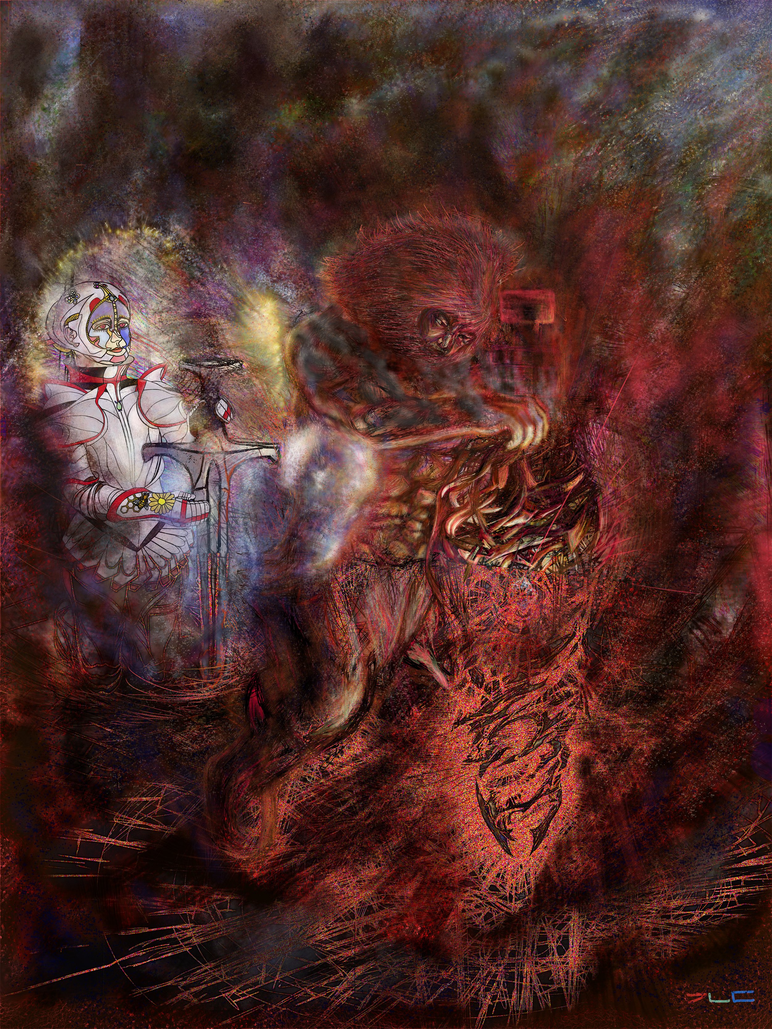 "The Barbarian" or "The Iron Forge" (2014). Medium: Digital illustration. Dimensions: Variable
