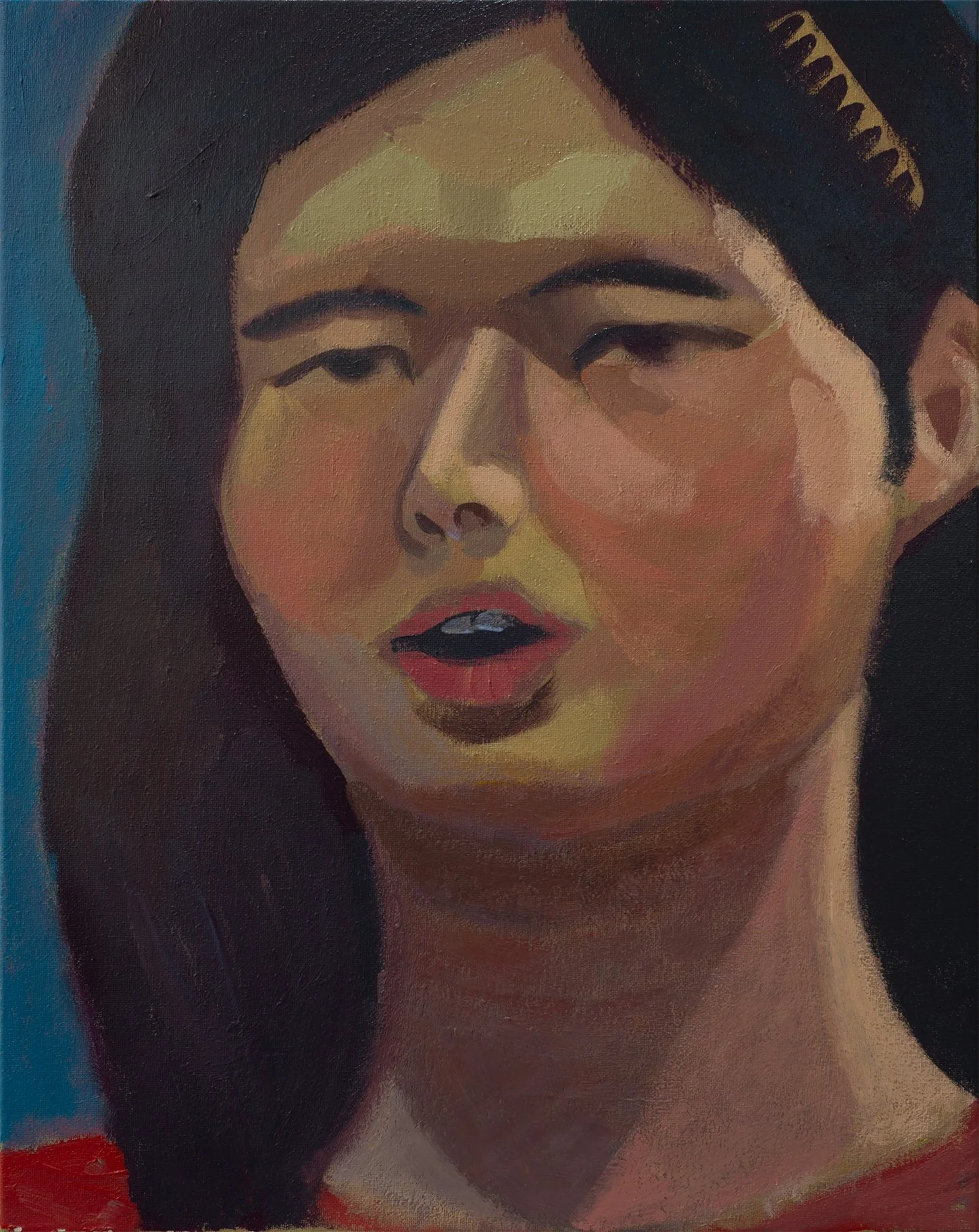 "P052" (2021). Medium: Acrylic (paint) on canvas. Dimensions: 12 x 16 inches.